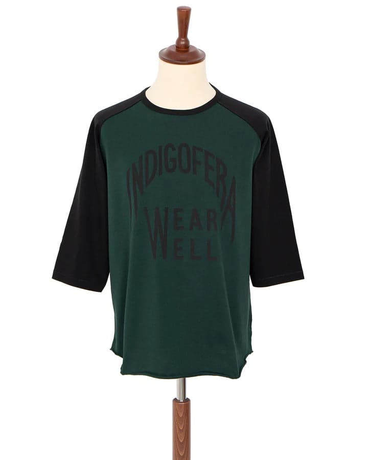 Leon Raglan Supima  Sweater Phthalo Green 頂級匹馬棉 拉克蘭五分袖 菁綠x黑色