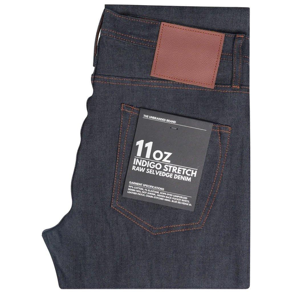 【The Unbranded Brand】 UB222 Tapered Fit 11oz Indigo Stretch Selvedge Denim / 彈性錐形原色褲