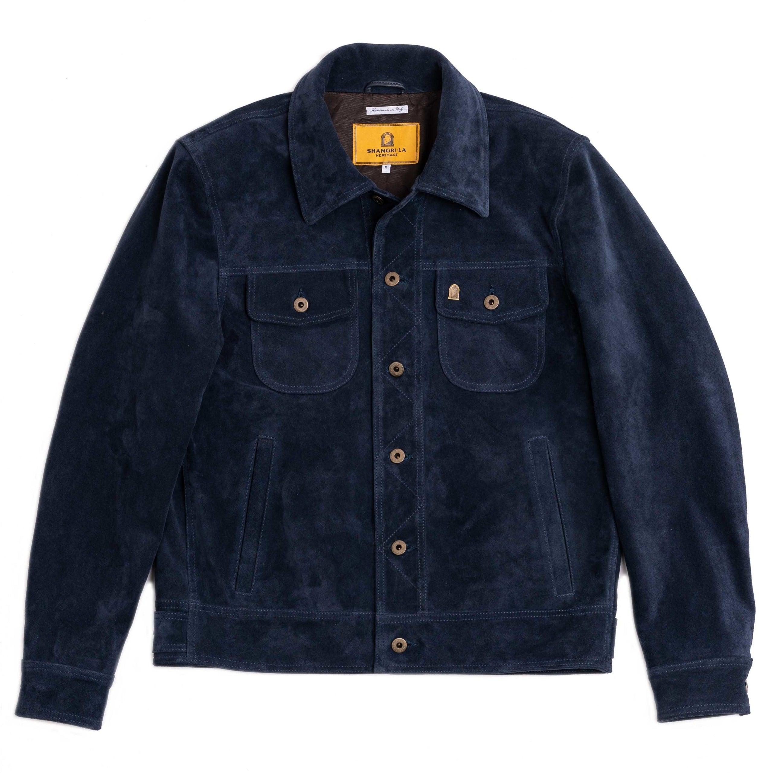 Terracotta Indaco Suede Jacket 60年代特殊藍染麂皮皮衣