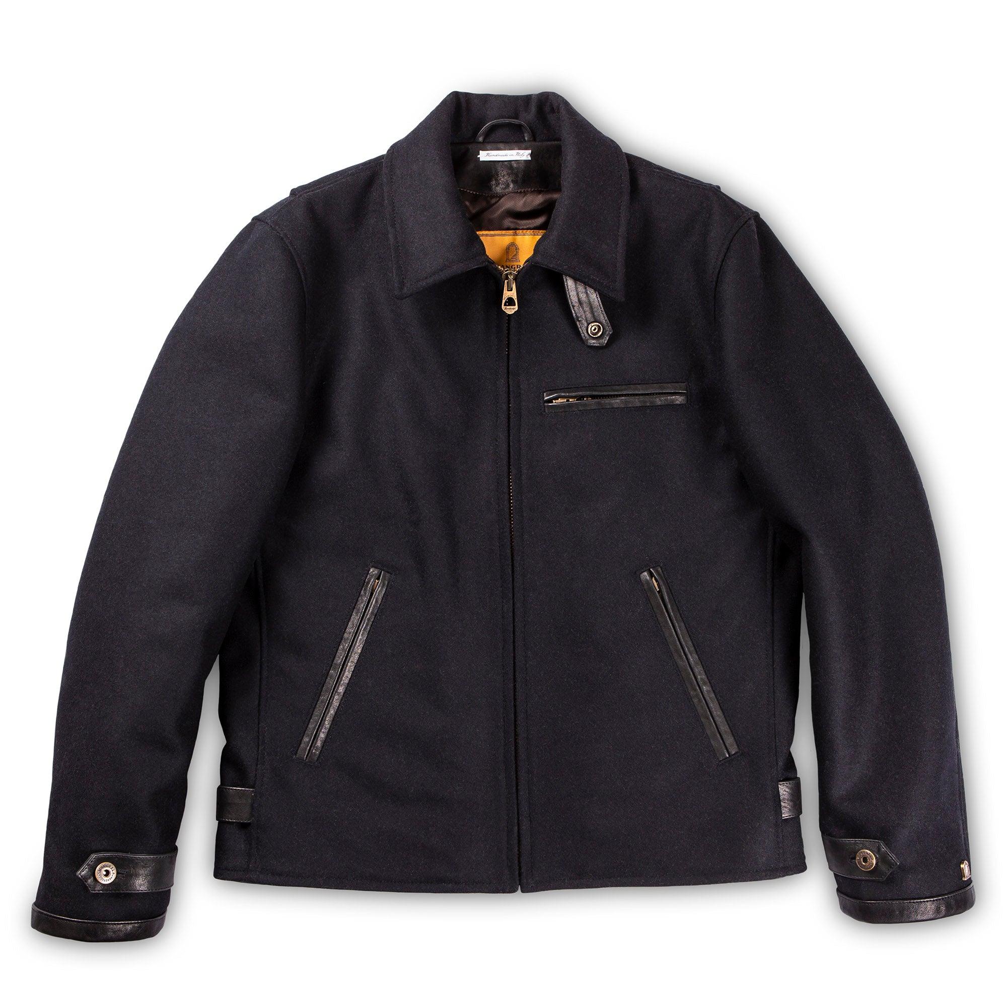 “Varenne” Navy Blue Wool Jacket 莫爾頓羊毛40年代復古夾克