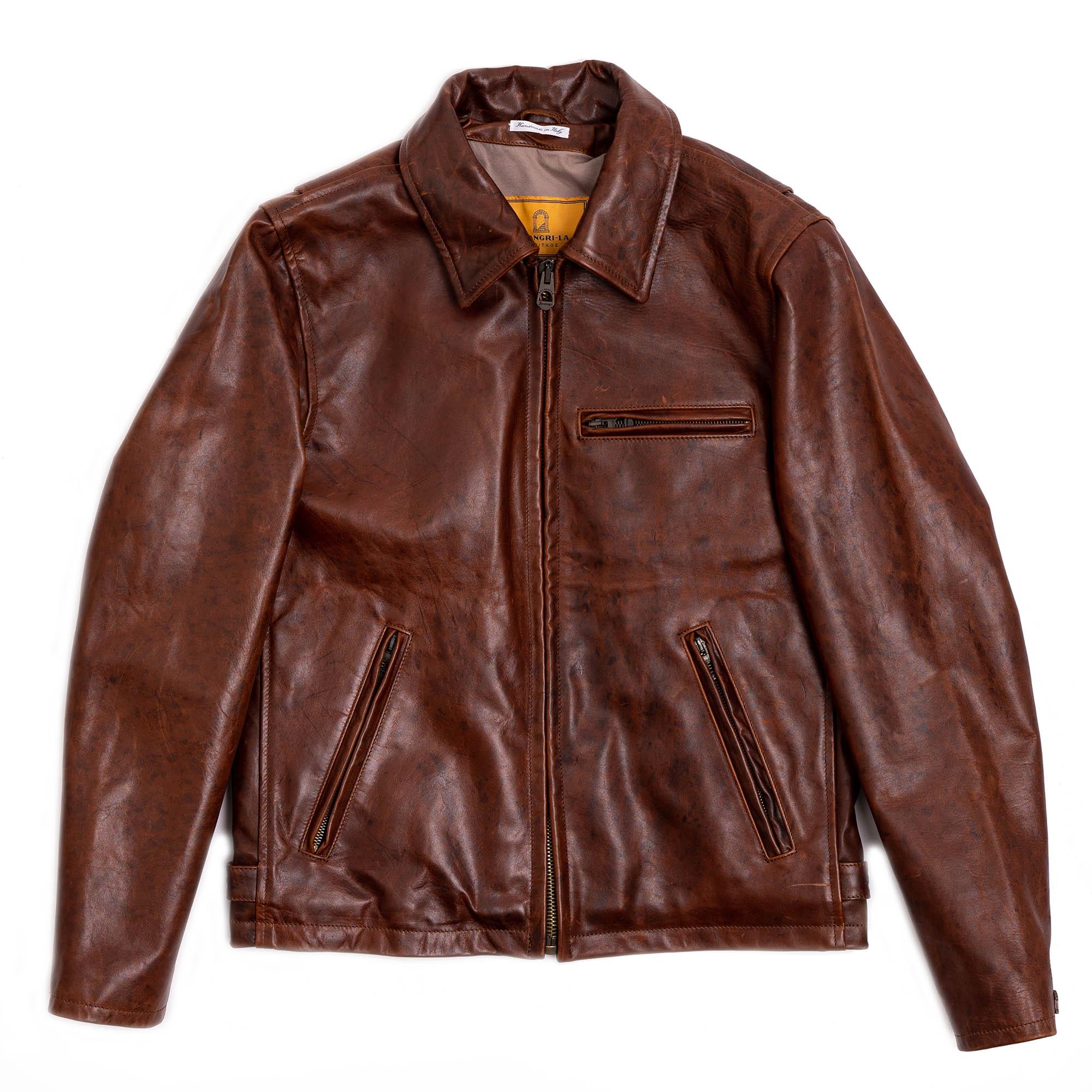 Varenne Whiskey Horsehide Leather Jacket 40年代威士忌色茶芯馬皮皮衣