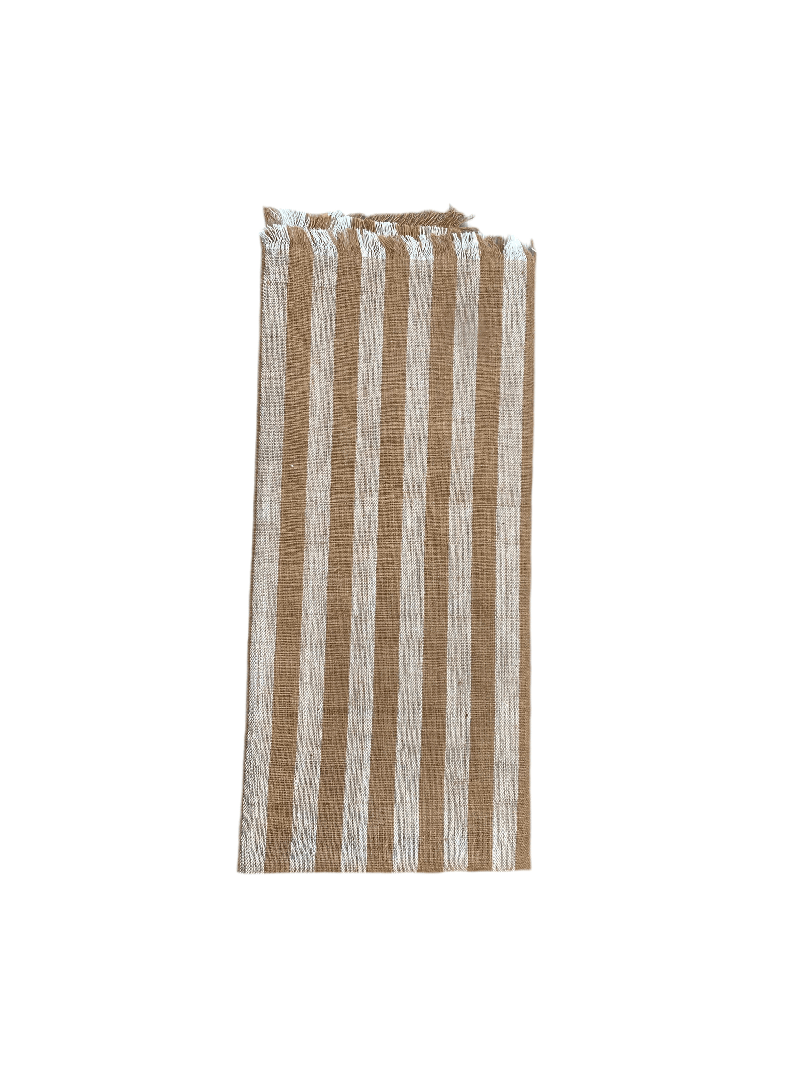 Undyed Brown Stripe Napkins (2-Pack)