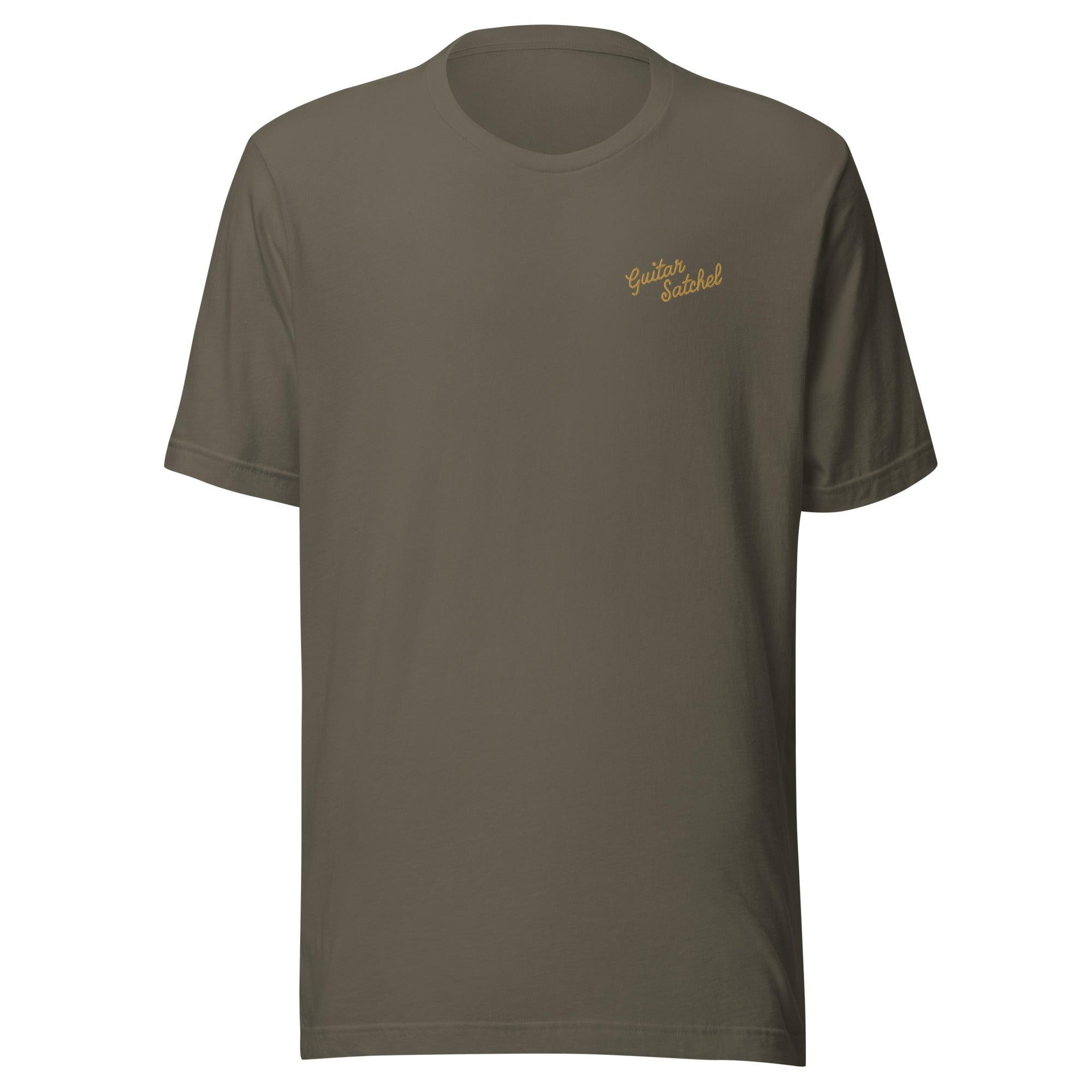 Unisex Embroidered Guitar Satchel t-shirt