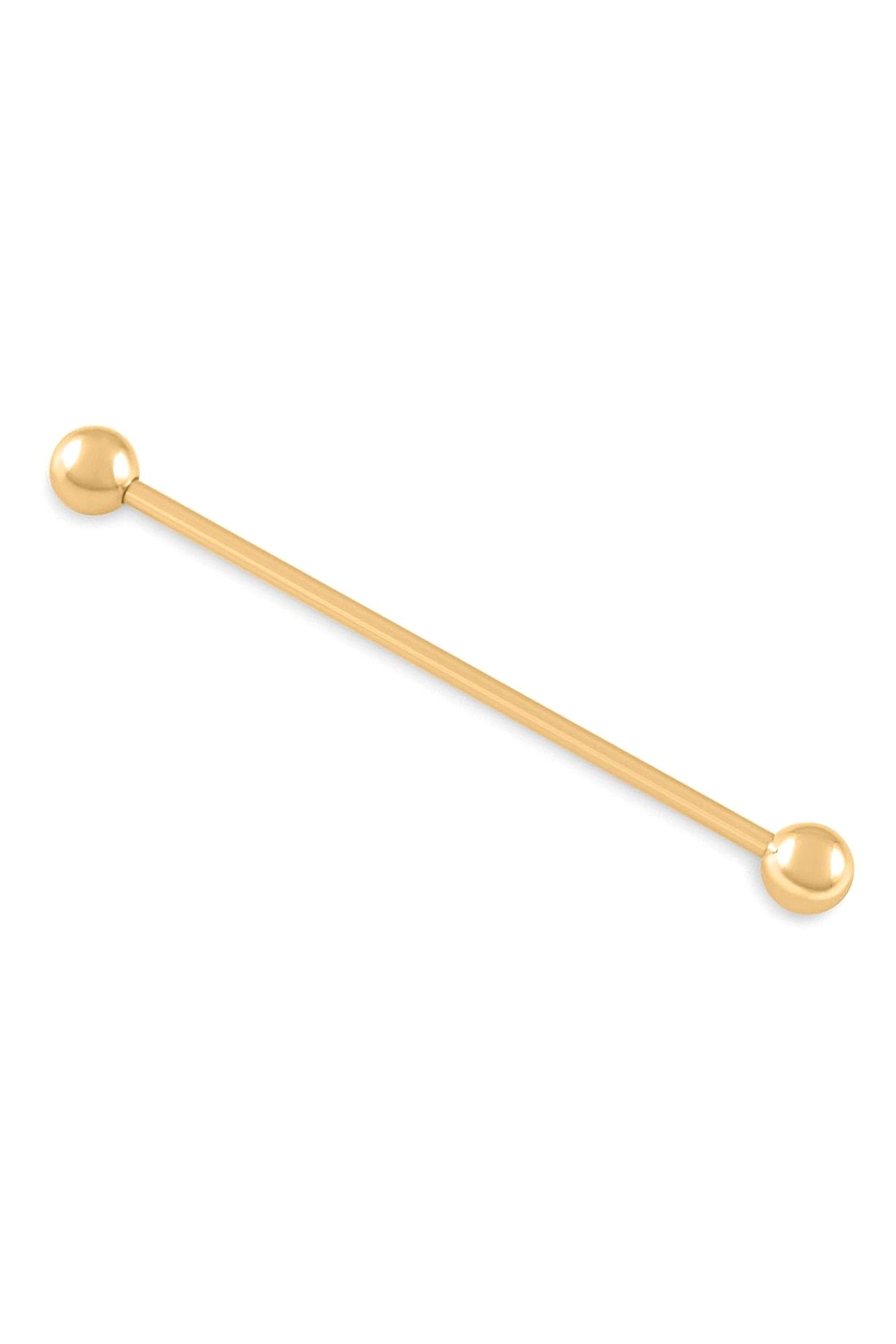Gold Ball End Collar Bar