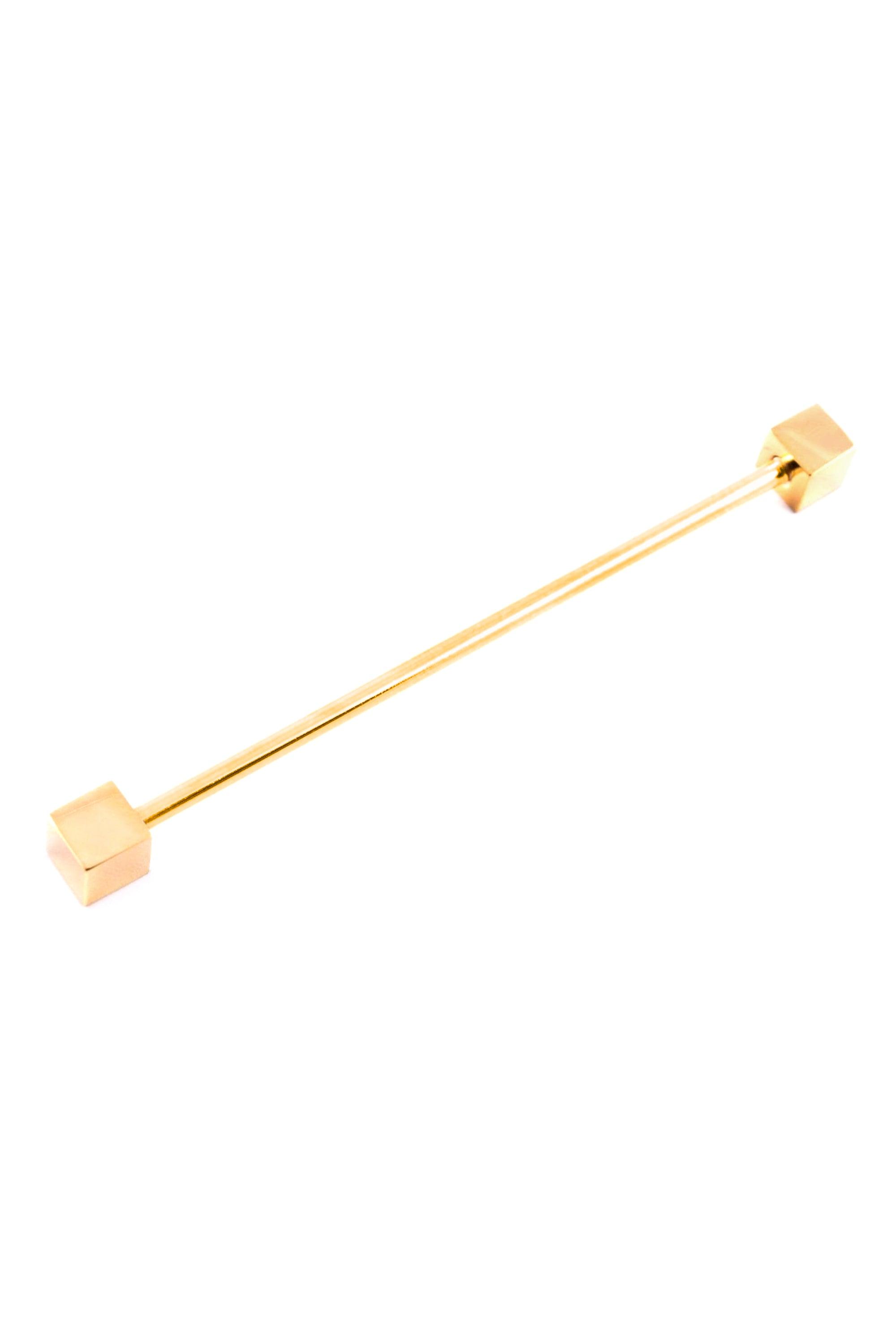 Gold Cube End Collar Bar