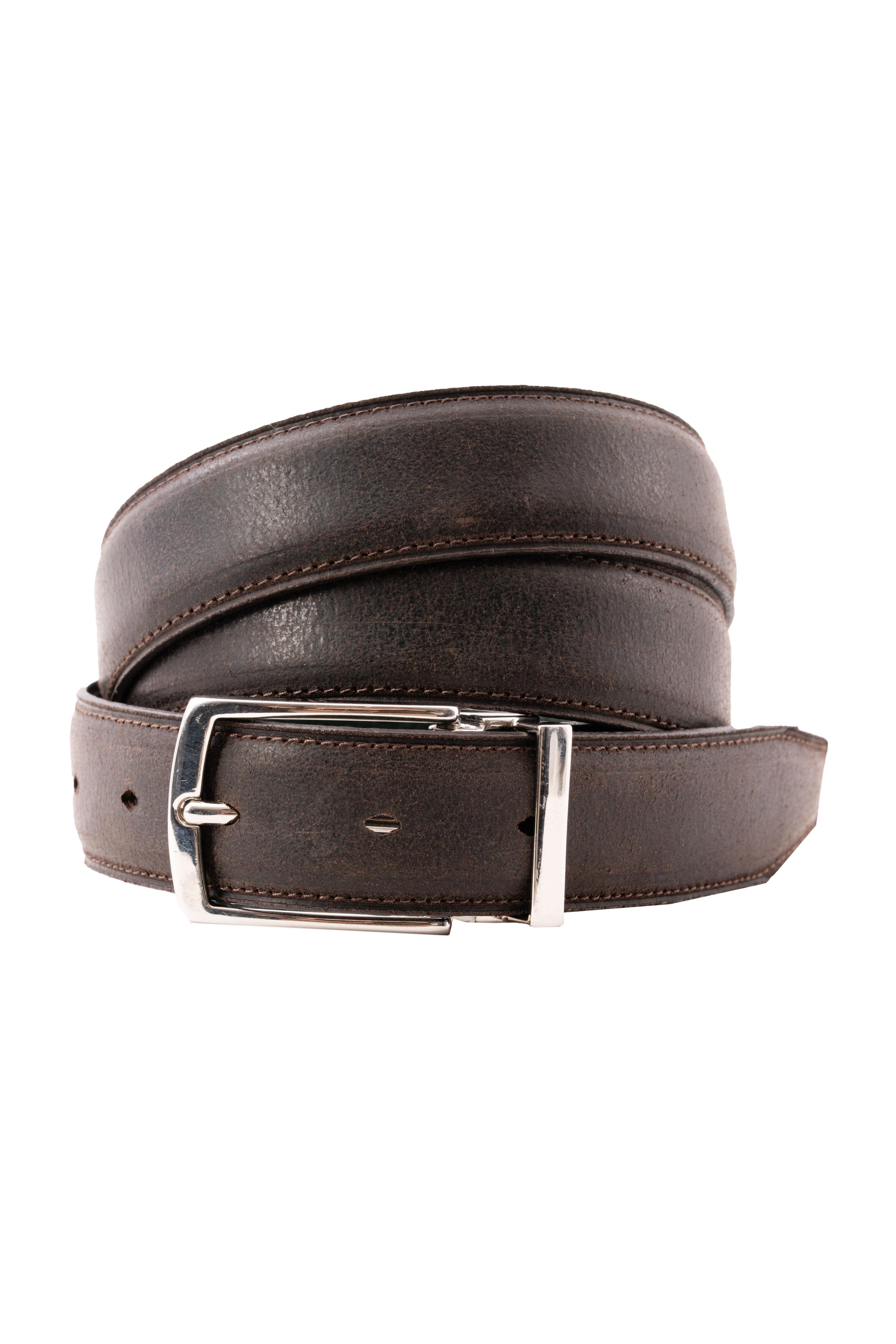 Dark Brown Waxy Commander Leather Belt