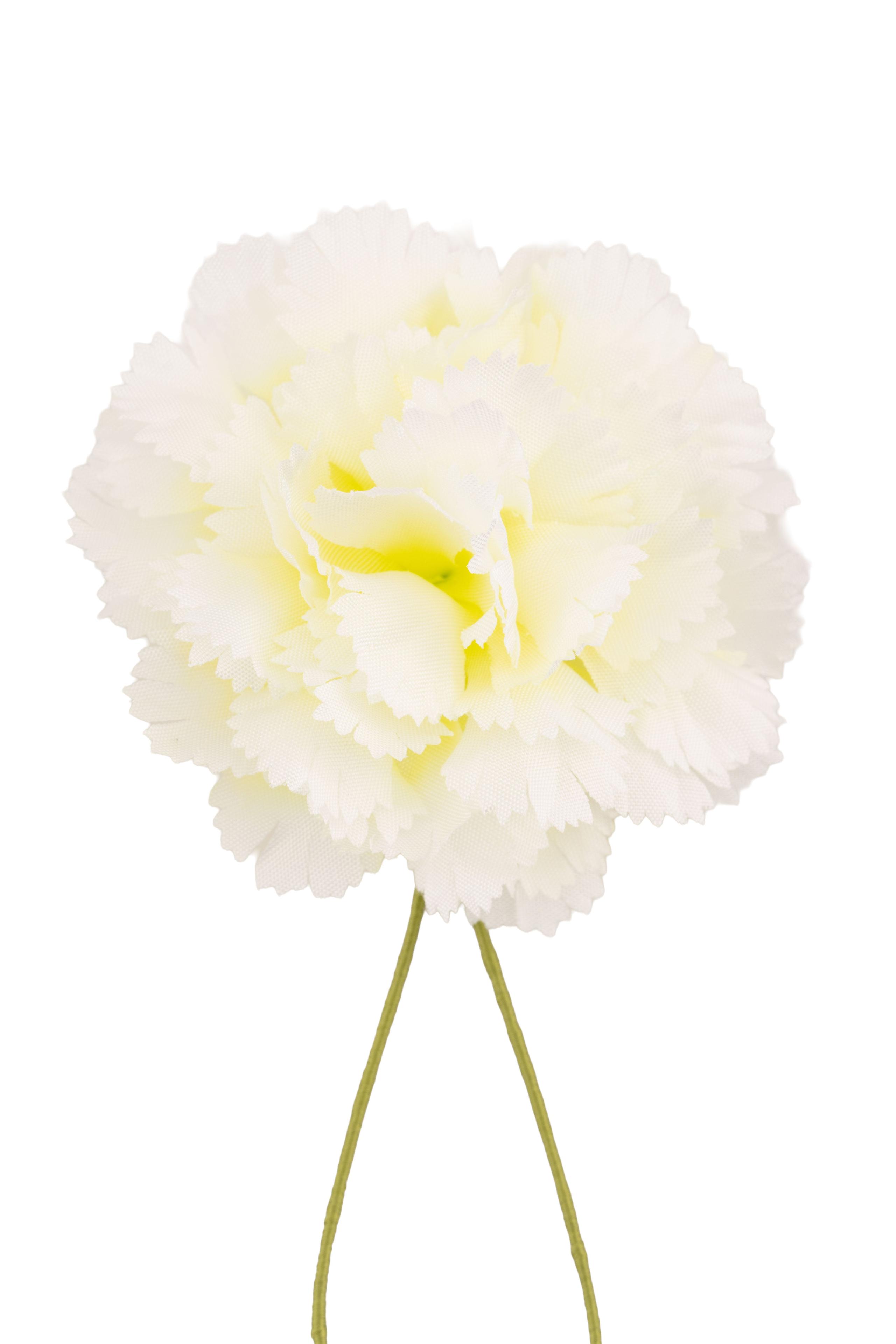 Life-Size White Carnation Boutonnière Flower