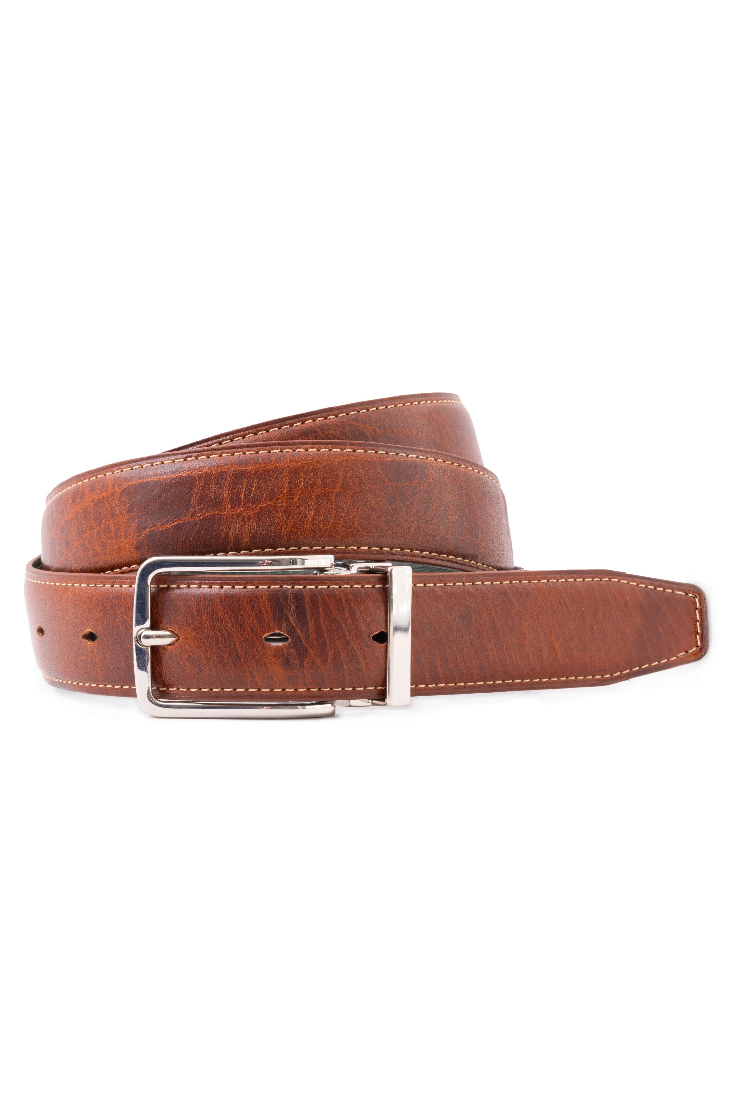 Medium Brown Natural Vegetable Tanned Leather Belt
