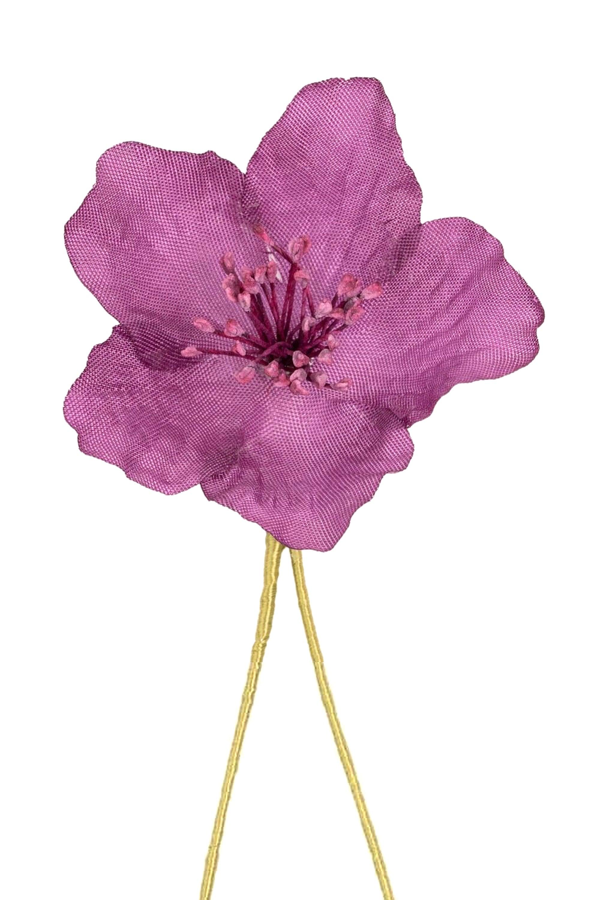 Violet Christmas Rose Boutonnière Flower