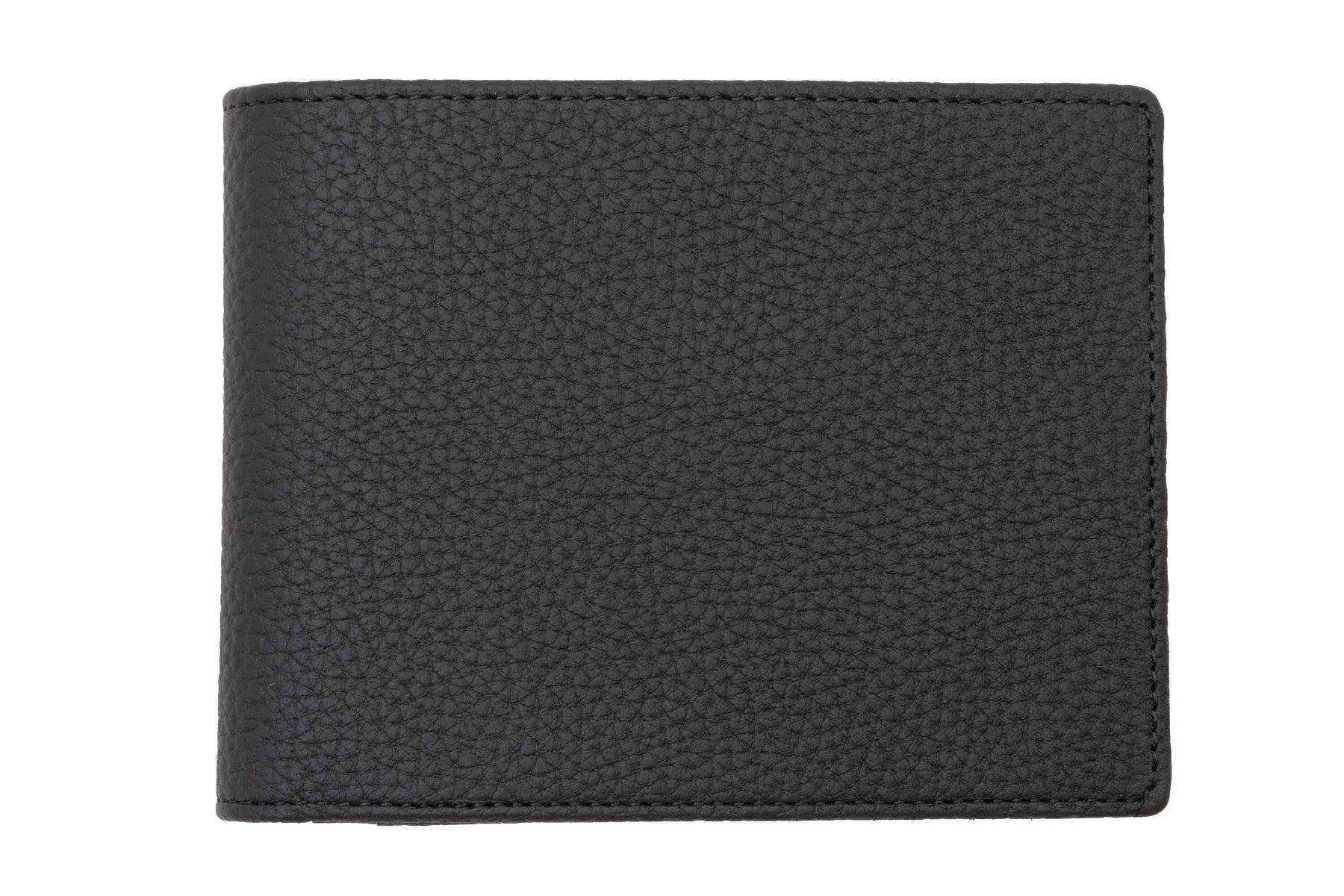 8 Card Classic Bifold Wallet in Black Togo Calf Leather