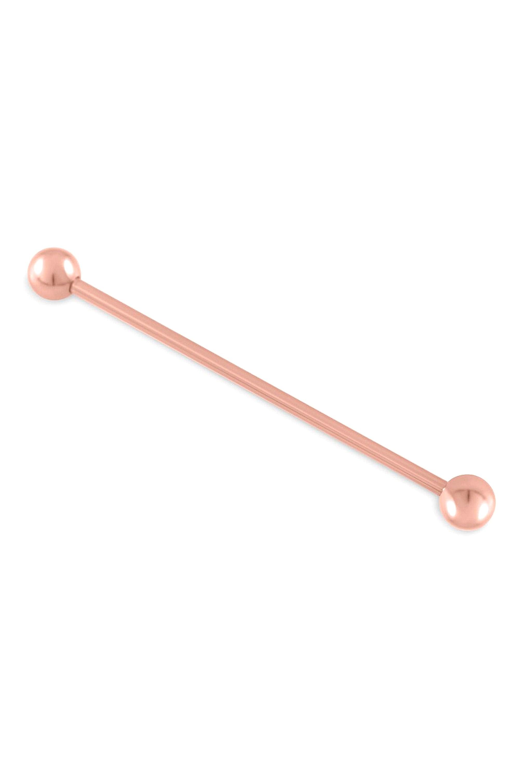 Rose Gold Ball End Collar Bar