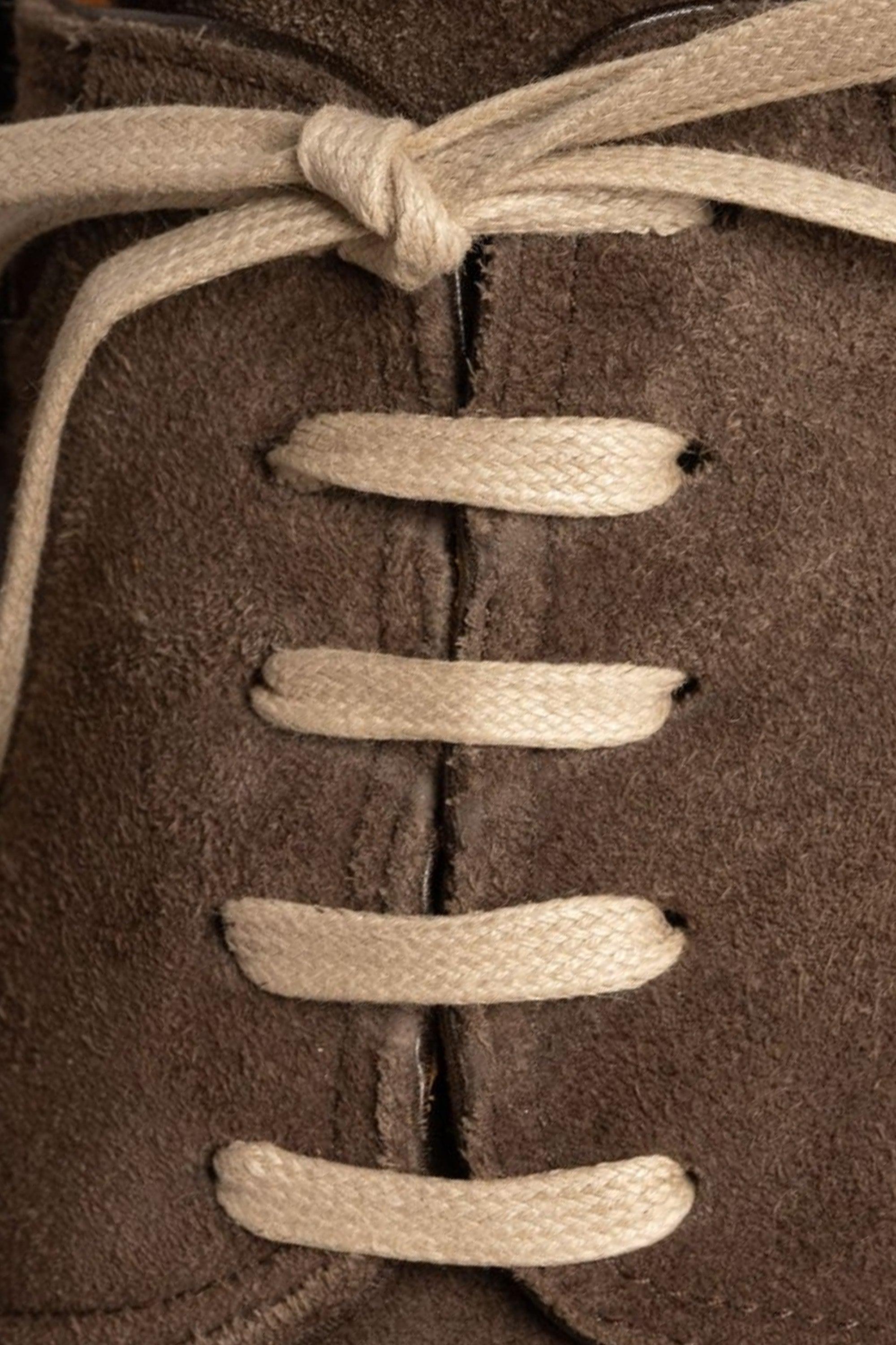 Flat Intense Beige Waxed Cotton Shoelaces