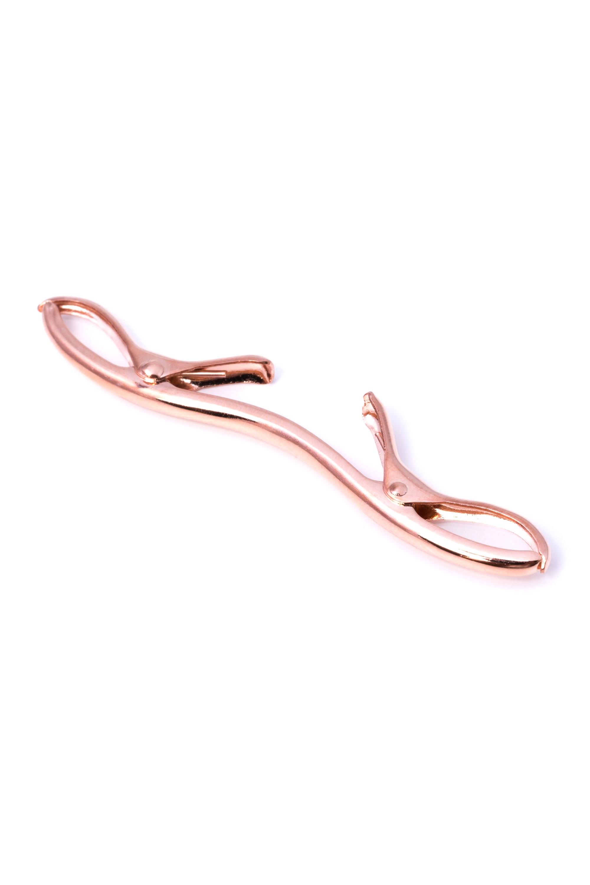 Large Rose Gold 70mm Collar Clip for Modern Medium Spread Collars