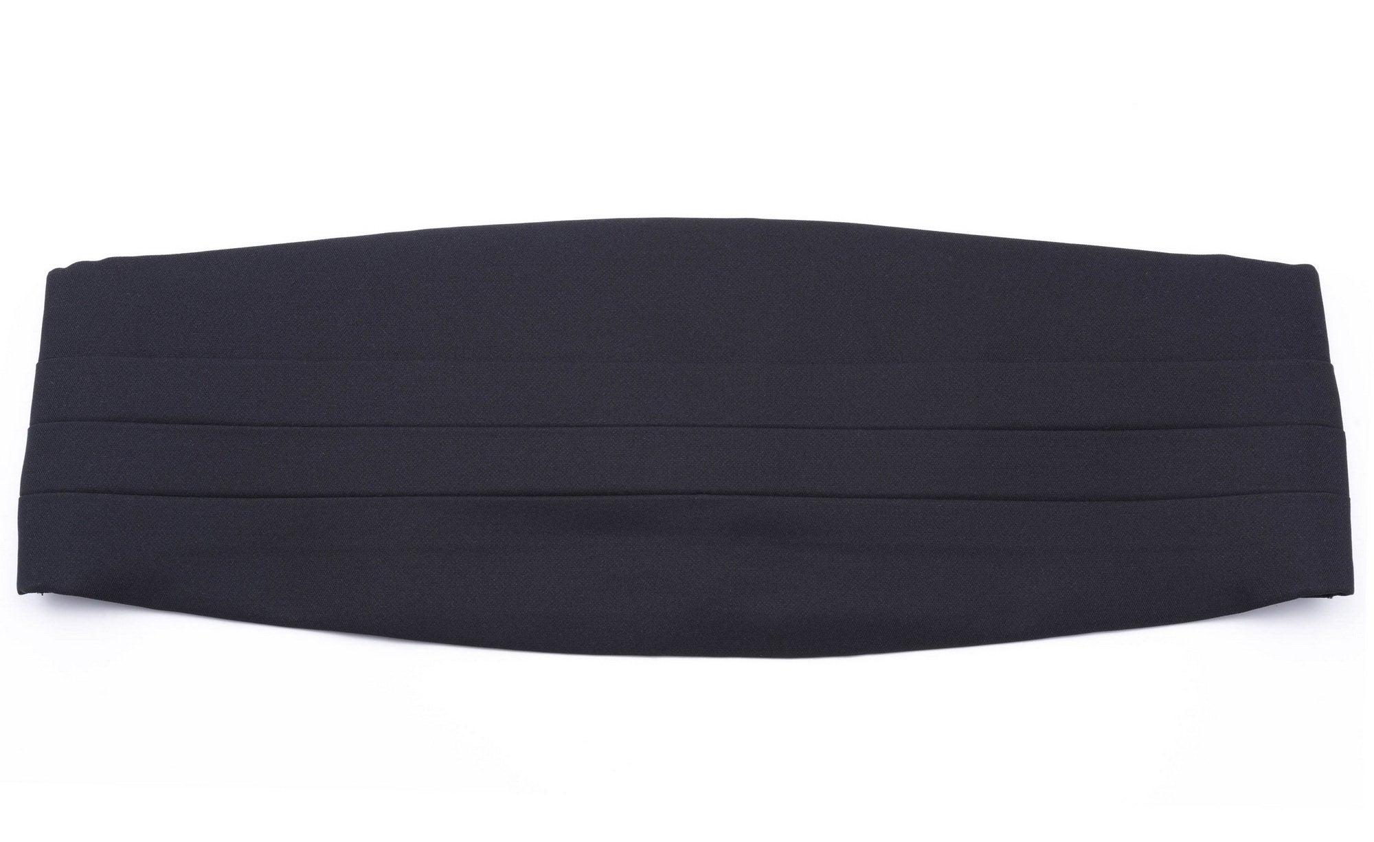 Black Barathea Silk Cummerbund