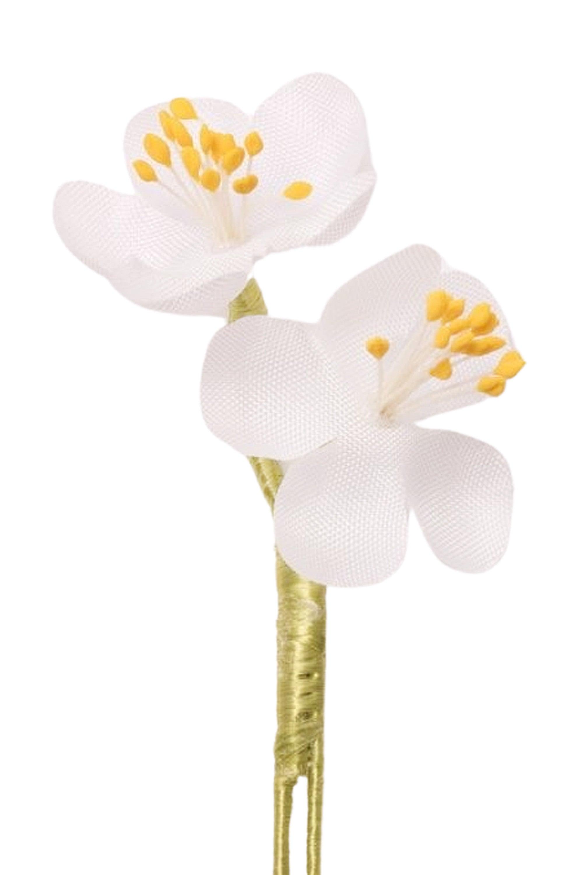 White Cherry Blossom Boutonnière Flower