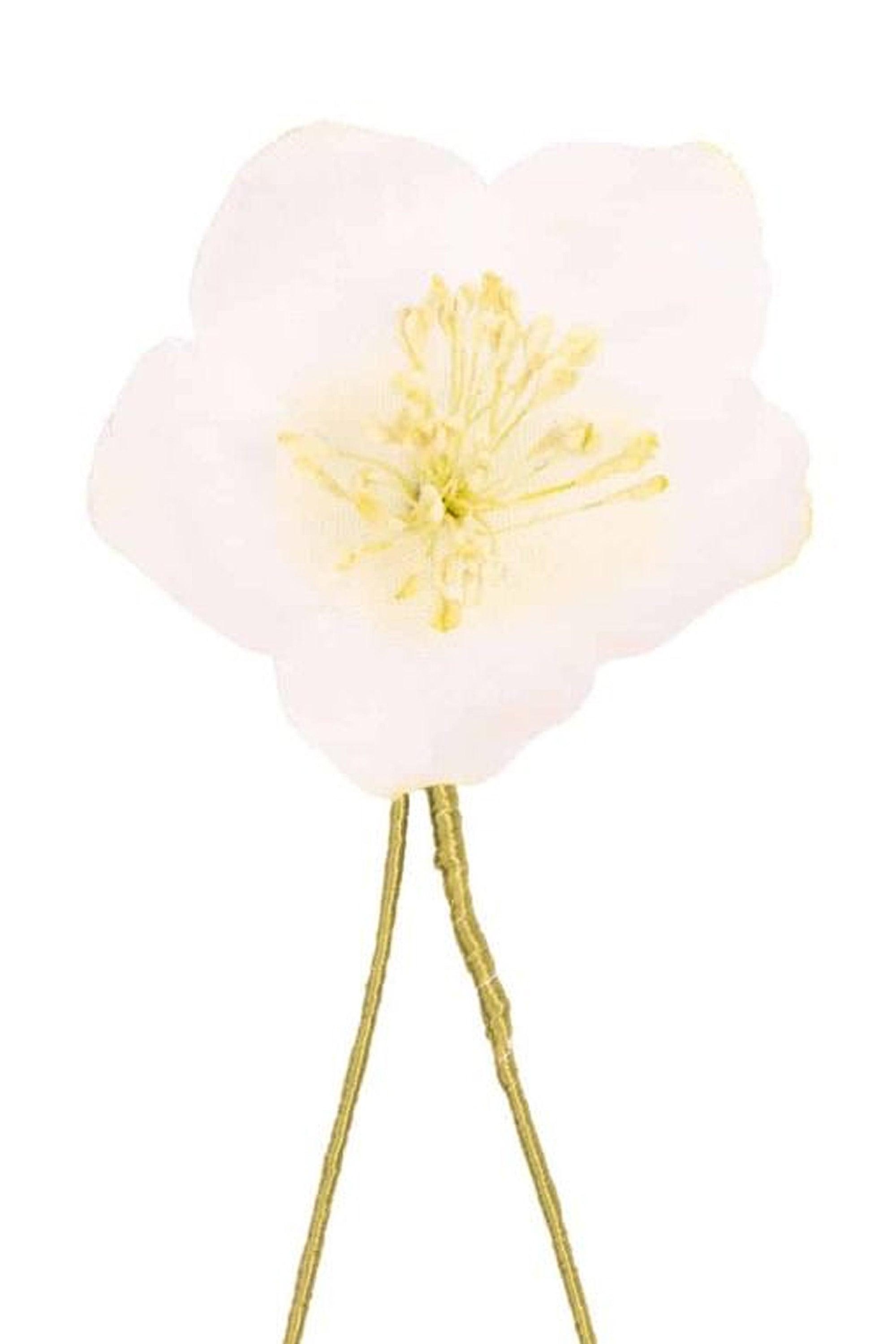 White Christmas Rose Boutonnière Flower
