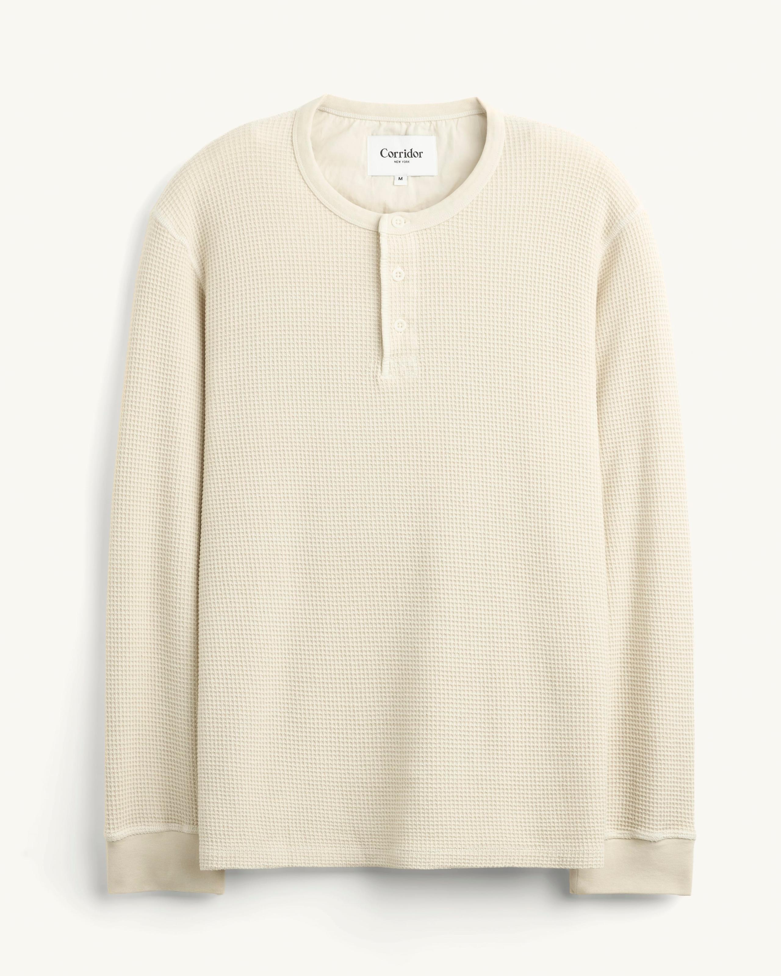 Waffle Henley - Natural