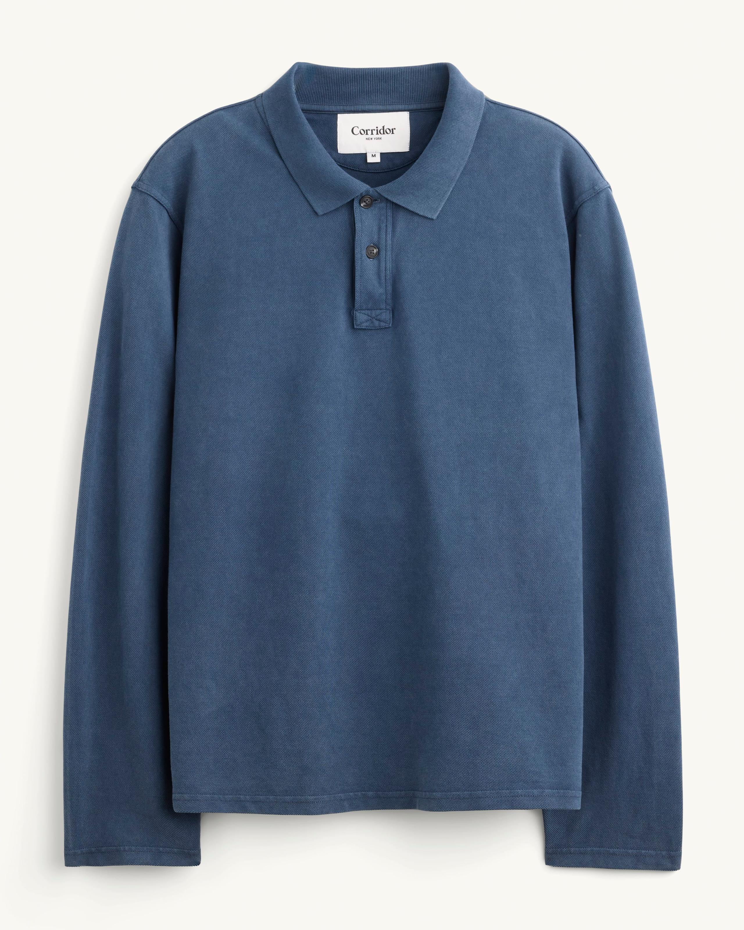 LS Pique Polo - Navy