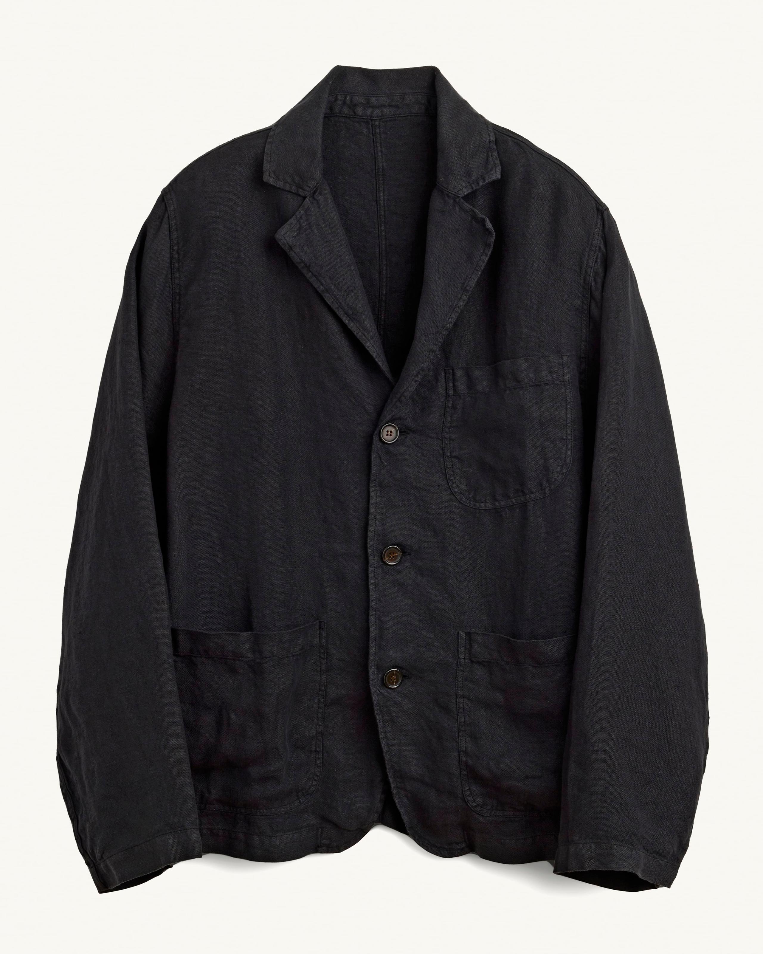 Linen Blazer - Black