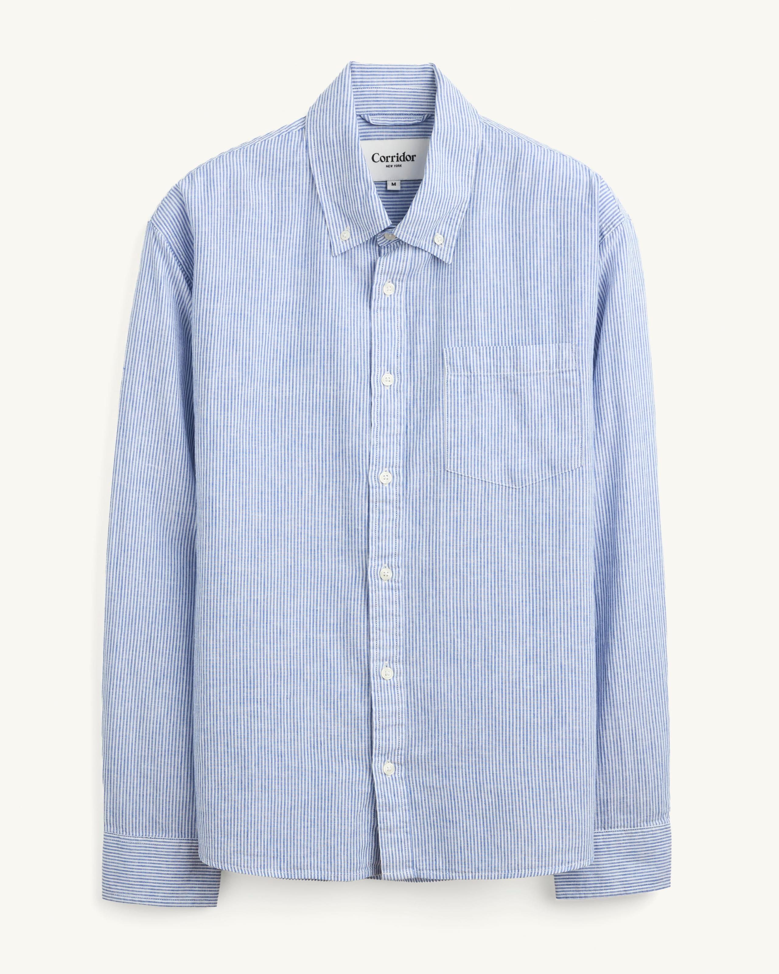 Linen Stripe LS - Blue