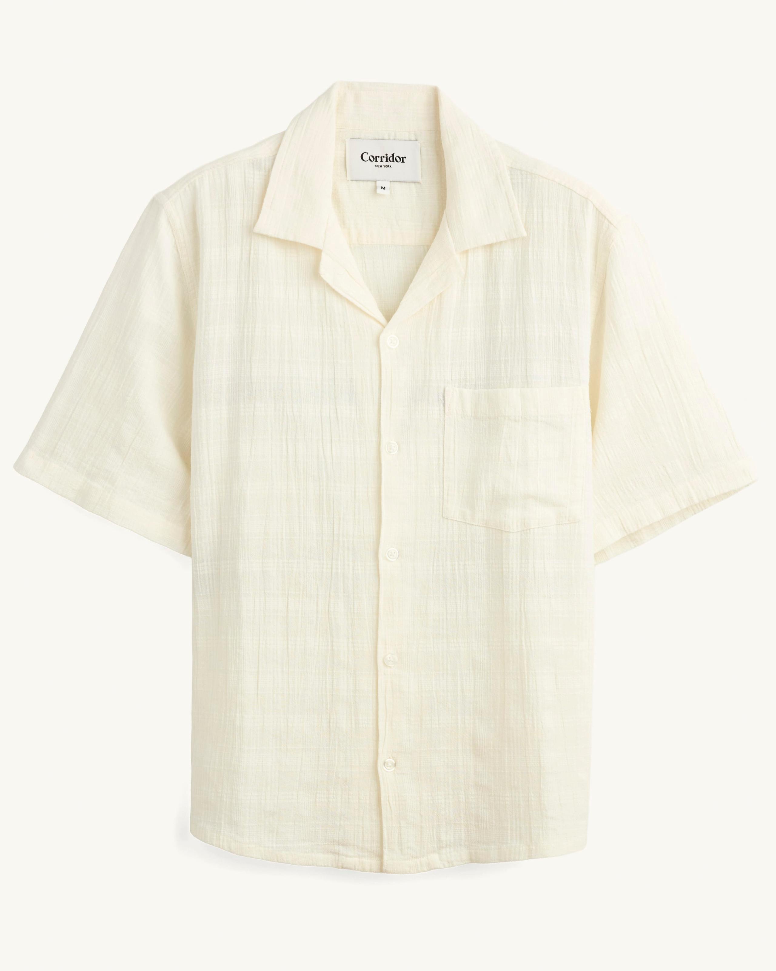 Washed Dobby SS - White