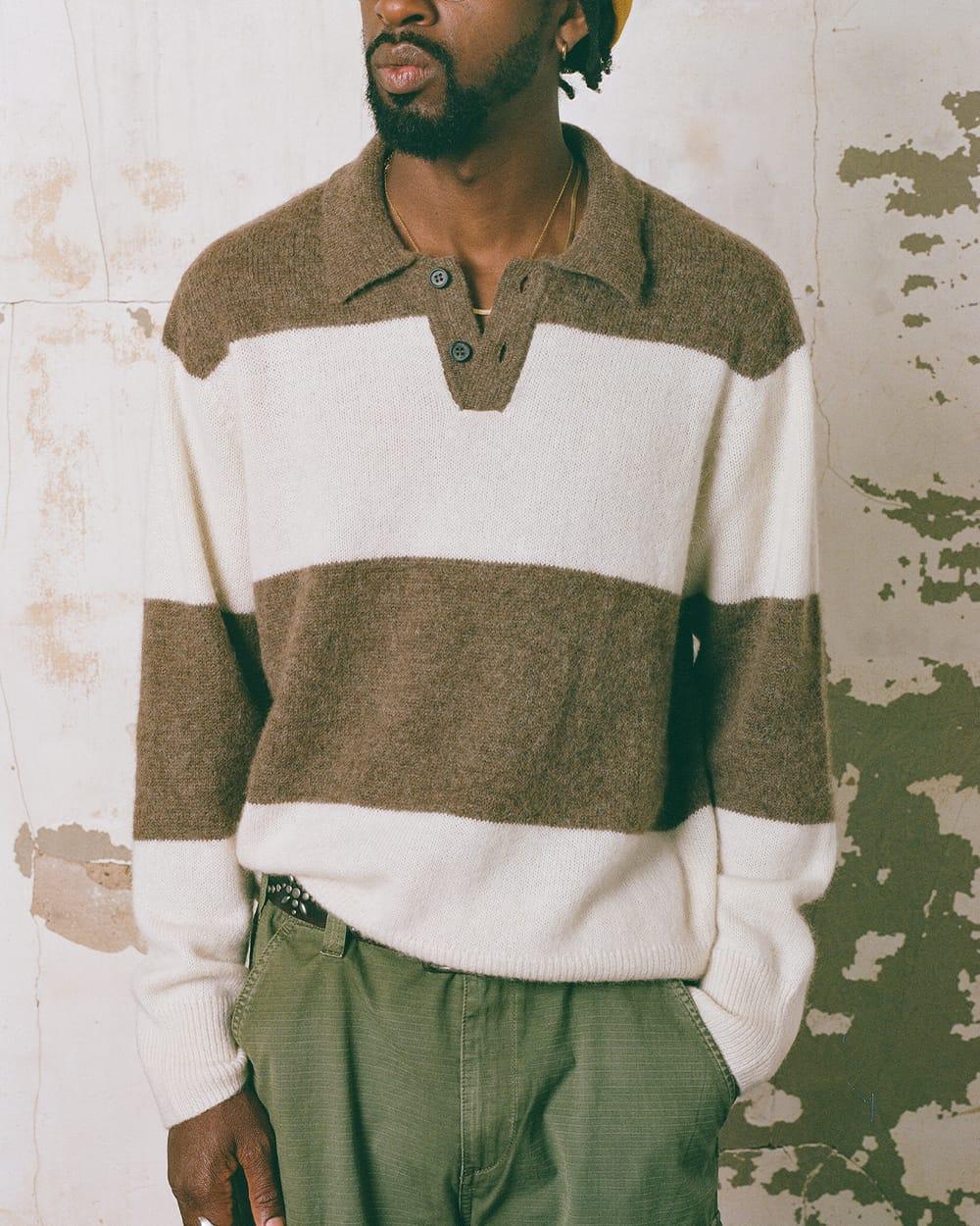 Brushed Knit Rugby - Natural