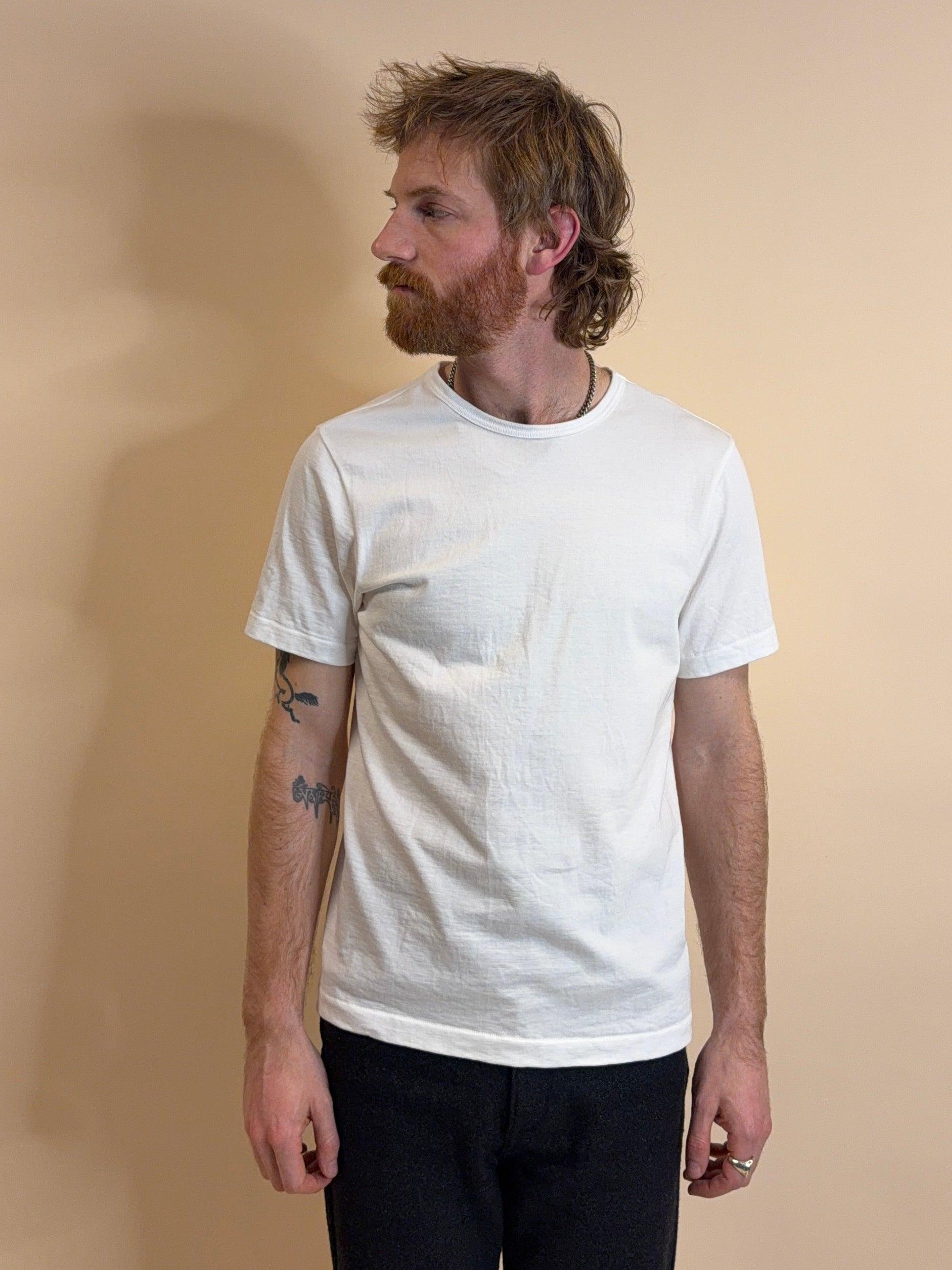 MERZ B. SCHWANEN 215 Loopwheeled Classic Fit Midweight T-Shirt White