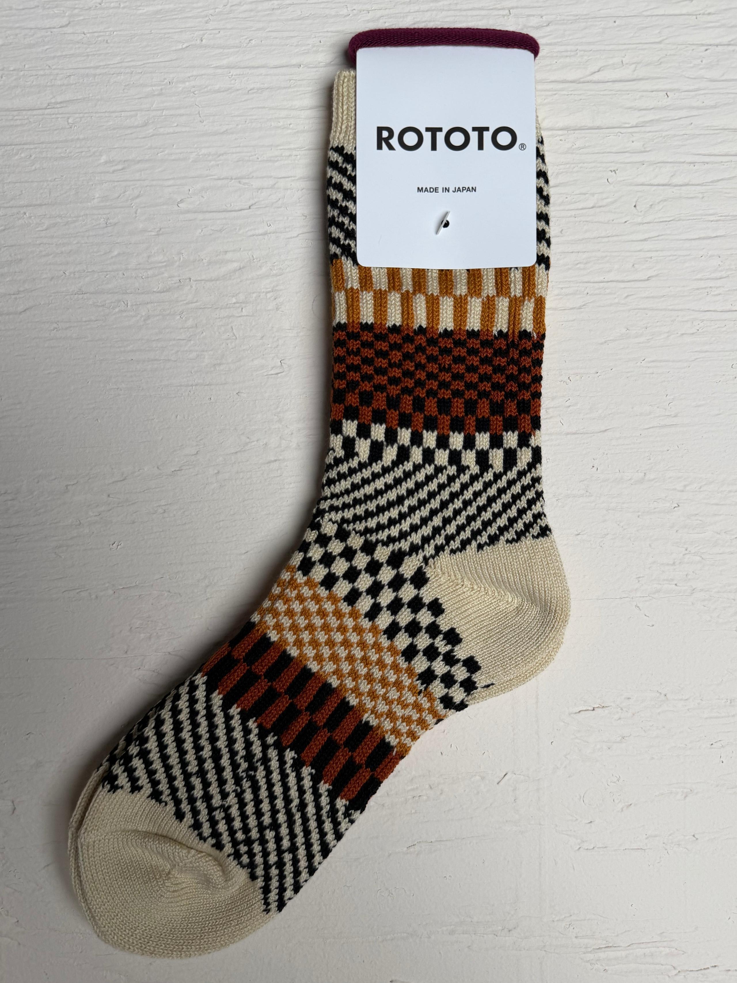 Check & Step Sock Black