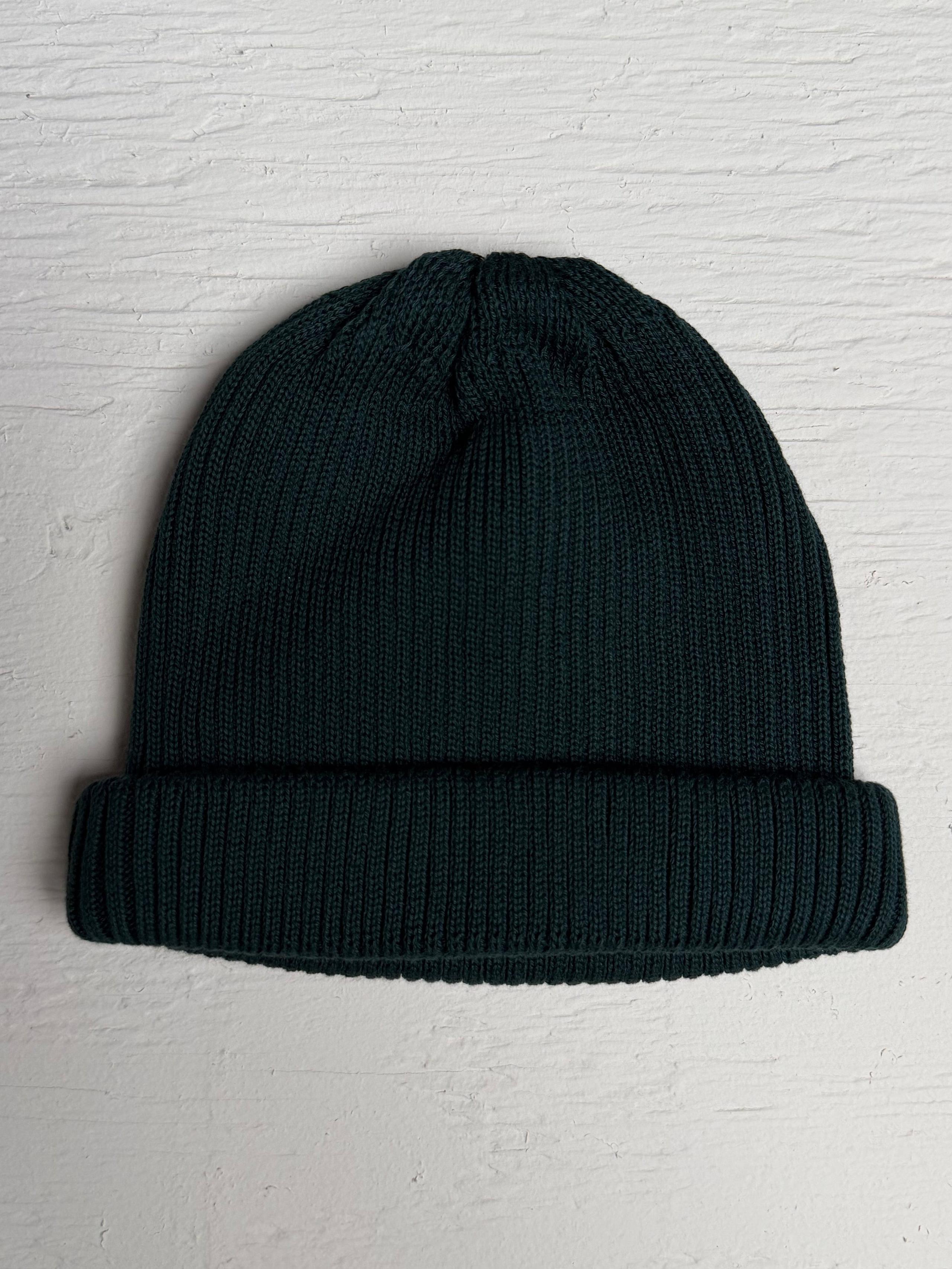 ROTOTO Cotton Roll Up Beanie Forest Green
