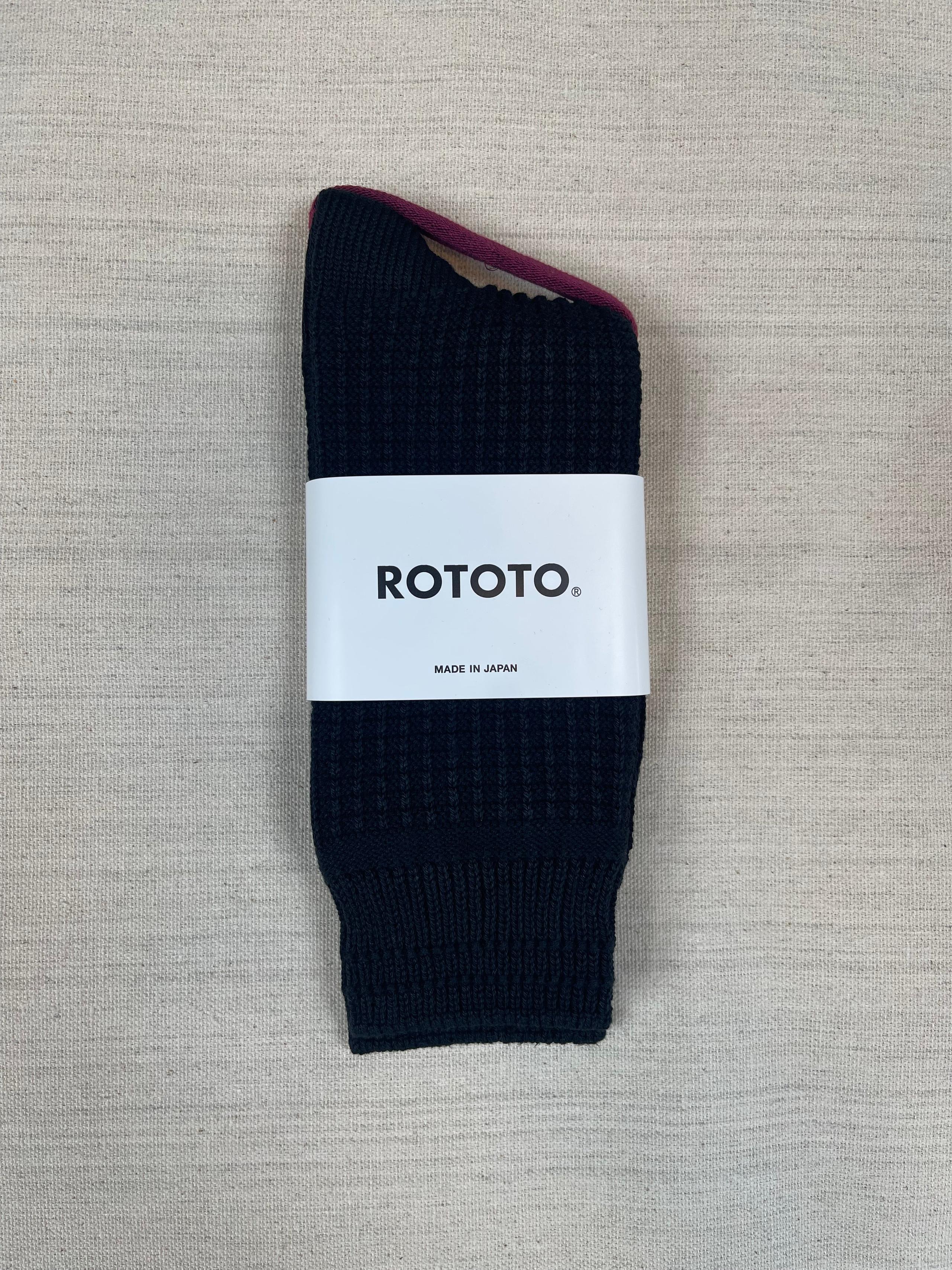 Cotton Waffle Sock Black