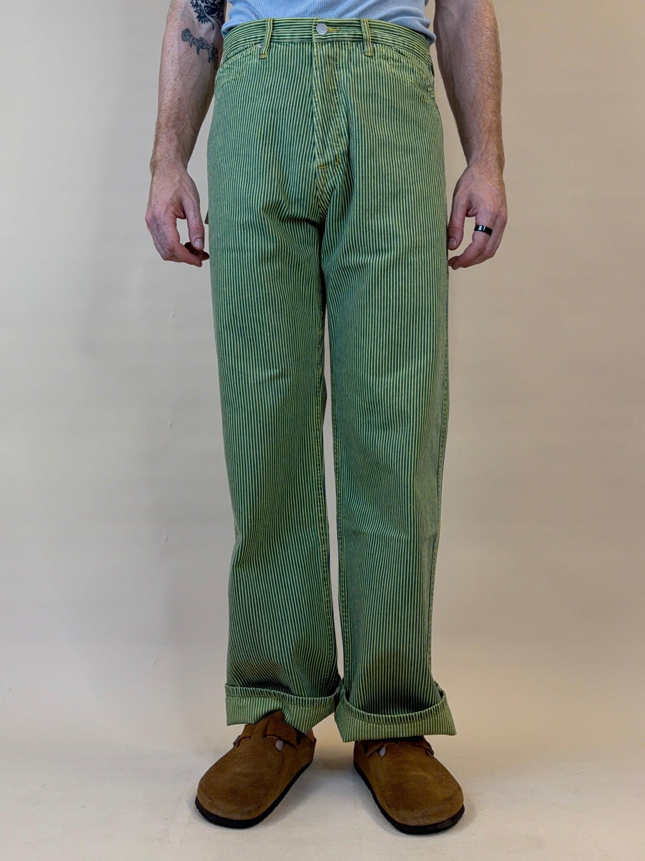 Type 00 Hickory Stripe Denim Pant Green
