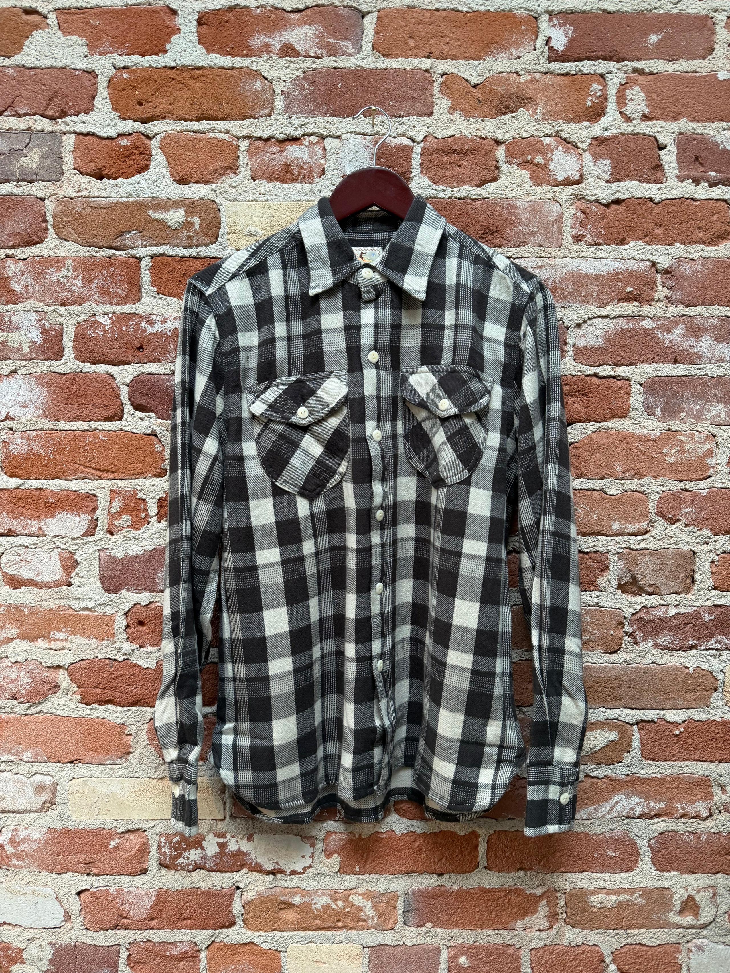 Washed Flannel Workshirt Night Pitch