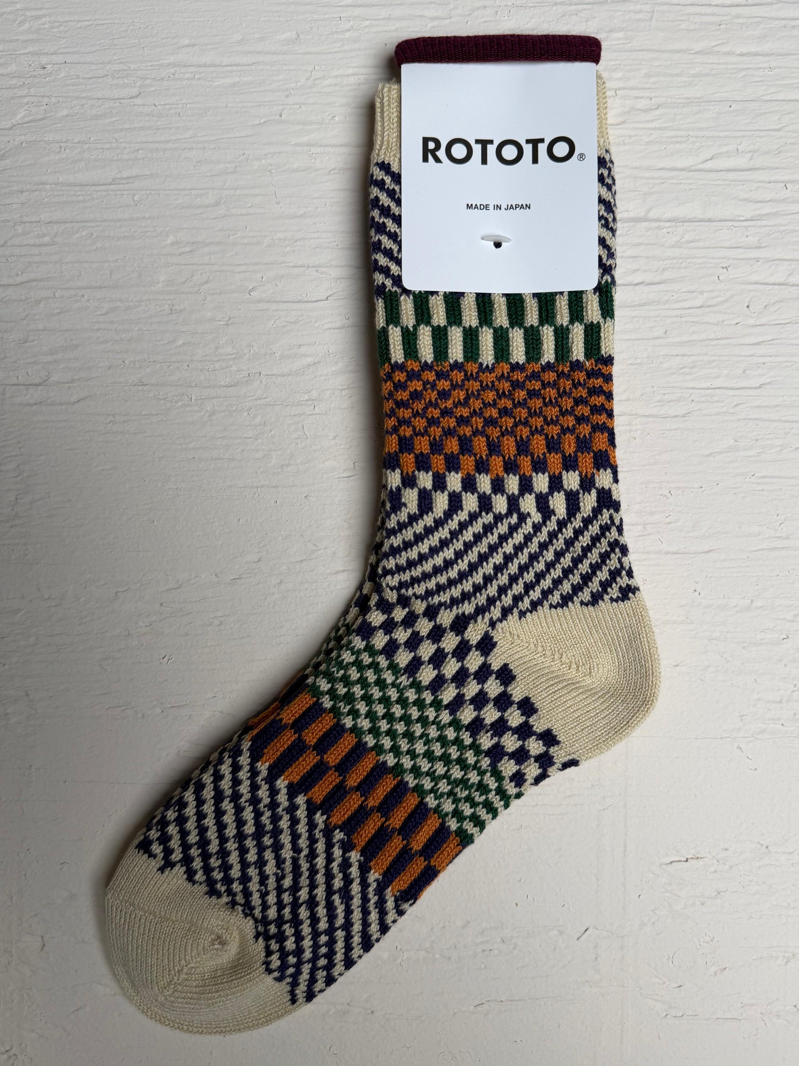 Check & Step Sock Blueberry