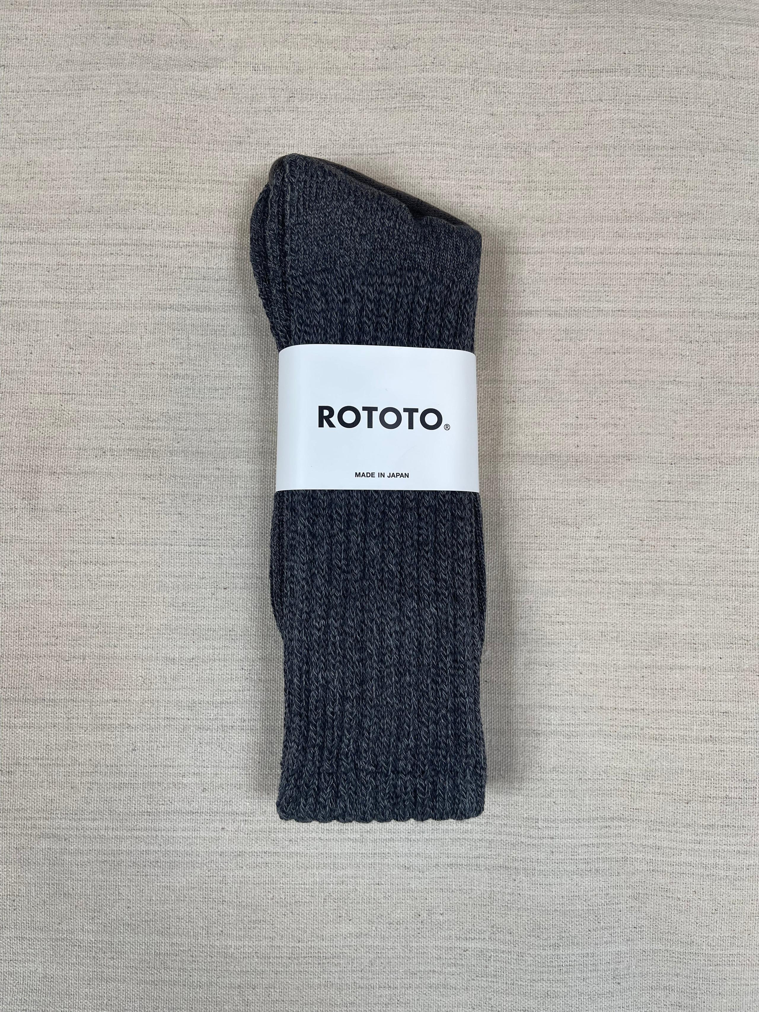 Loose Pile Crew Sock Mix Charcoal
