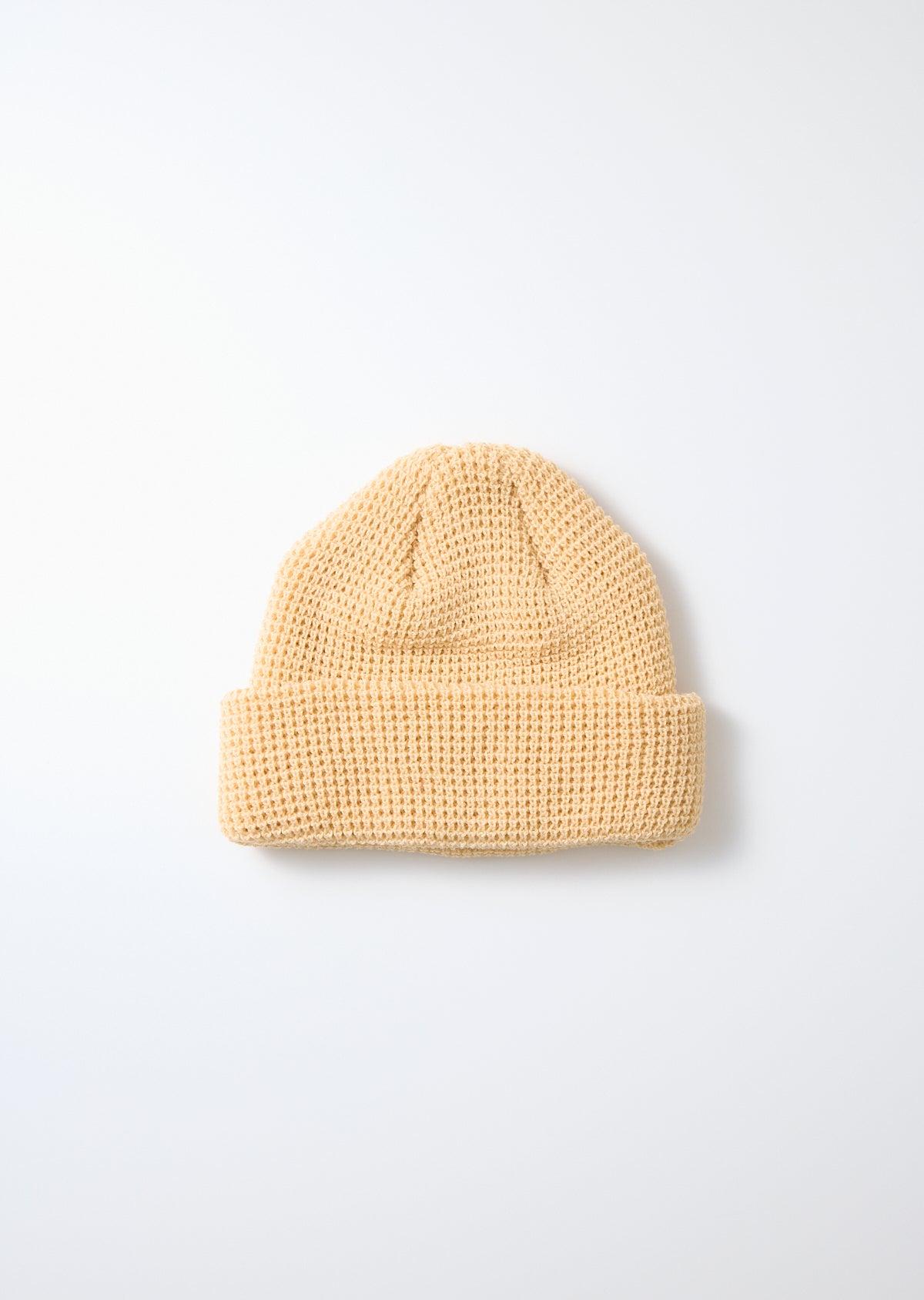 Waffle Watch Cap Raw Beige