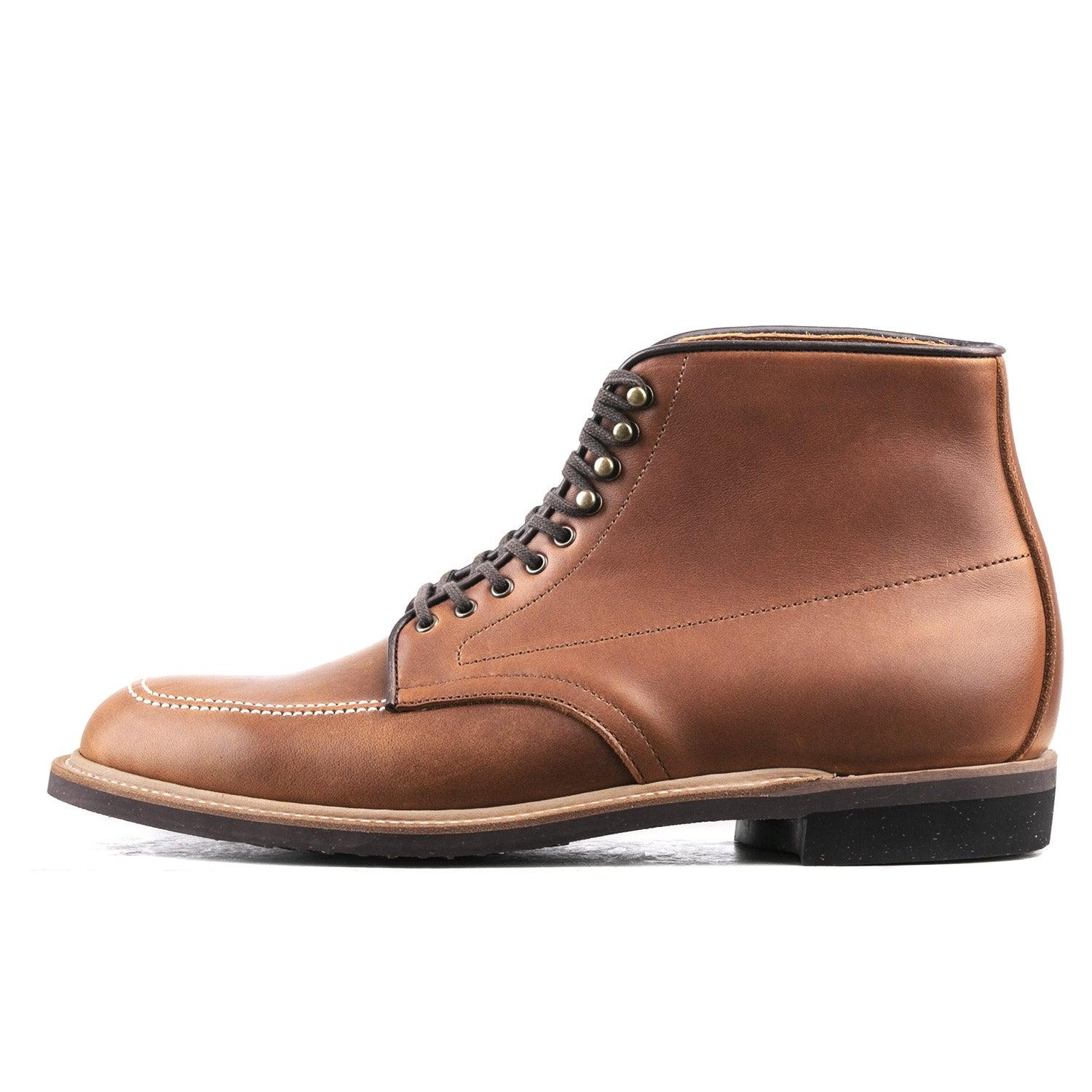 Indiana MocToe Boot - luosjiet®boots - AmberBrown Full Grain Cowhide