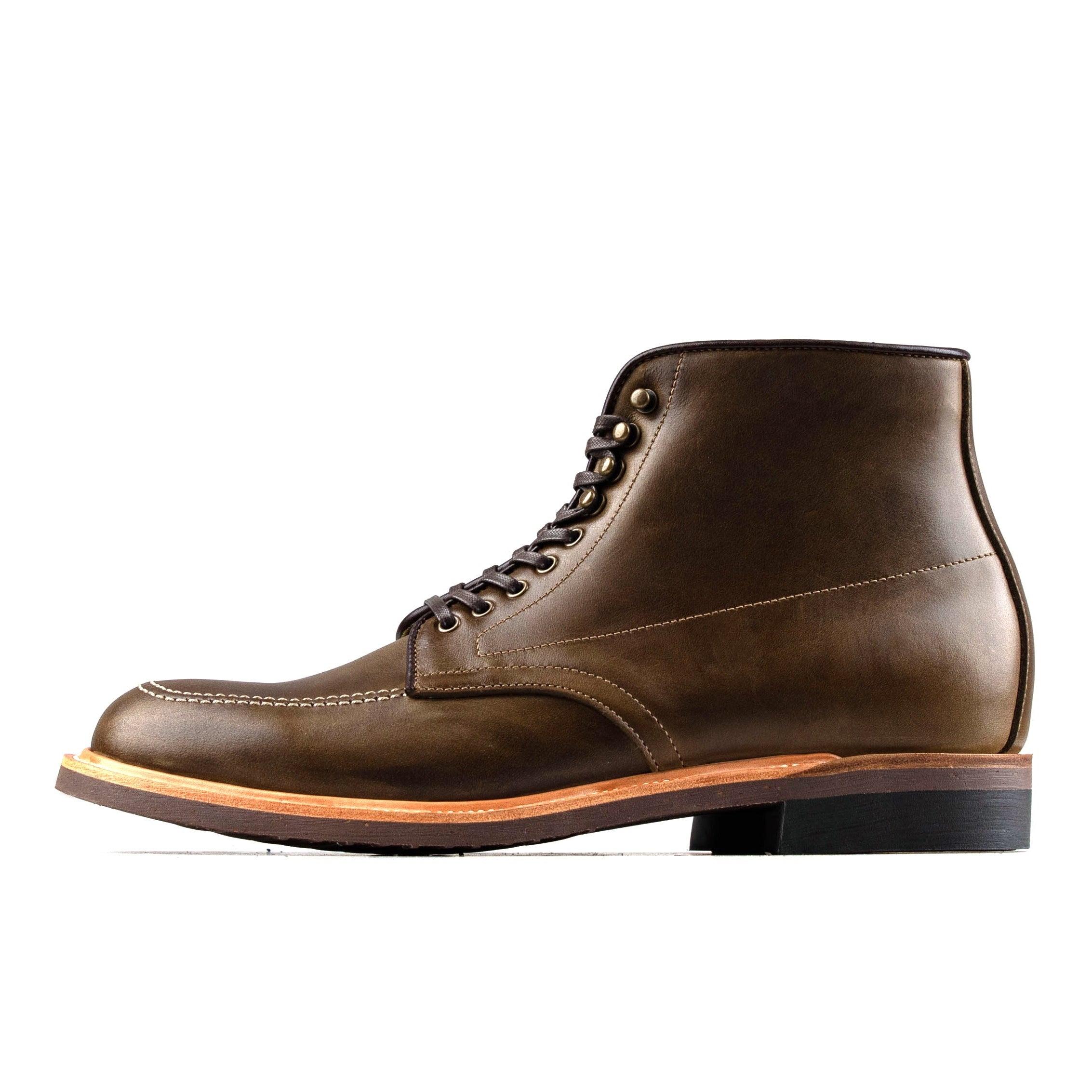 Indiana MocToe Boot -luosjiet®boots - Olive Refresh Waxy