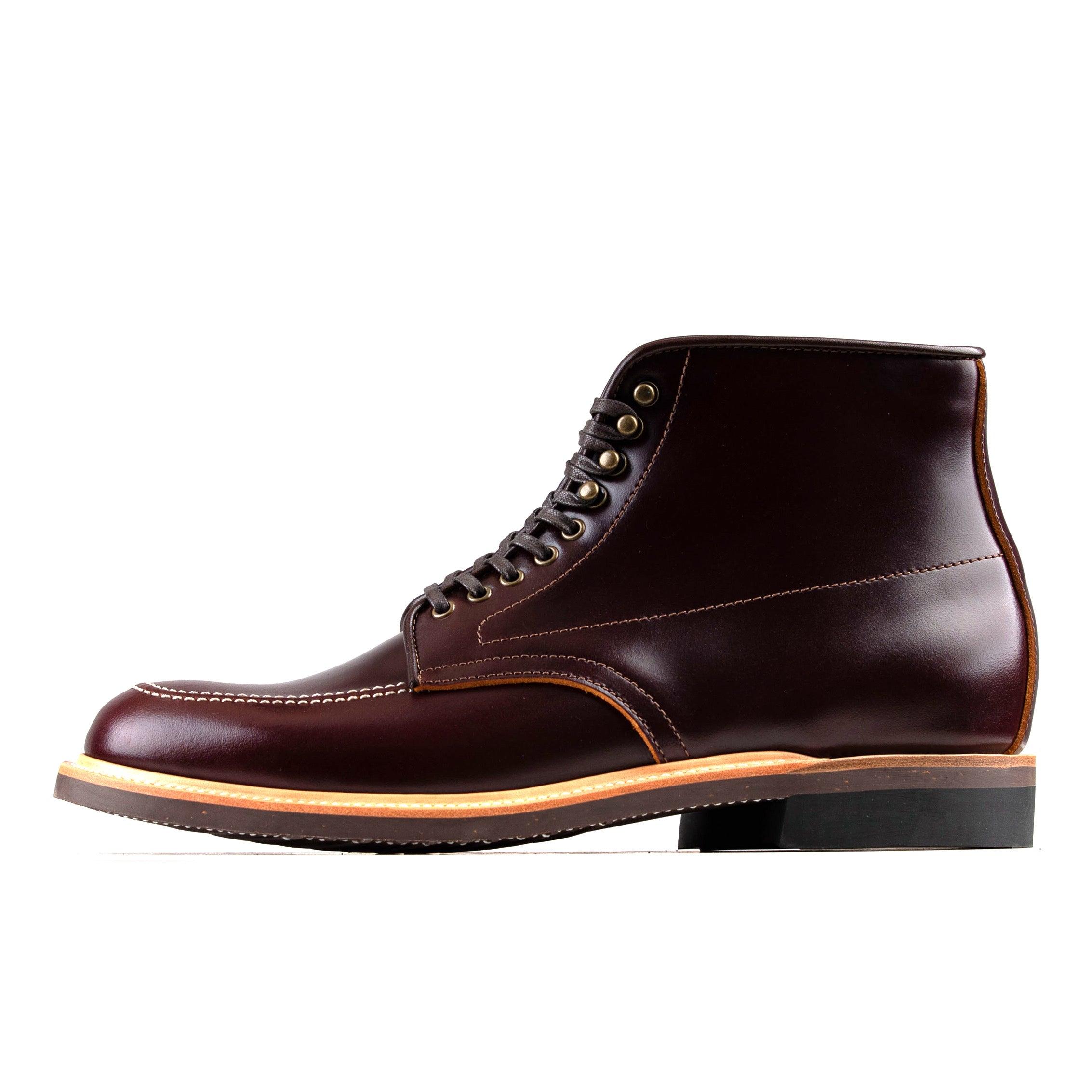 Indiana MocToe Boot -luosjiet®boots - Wine TeaCore Smooth Cowhide