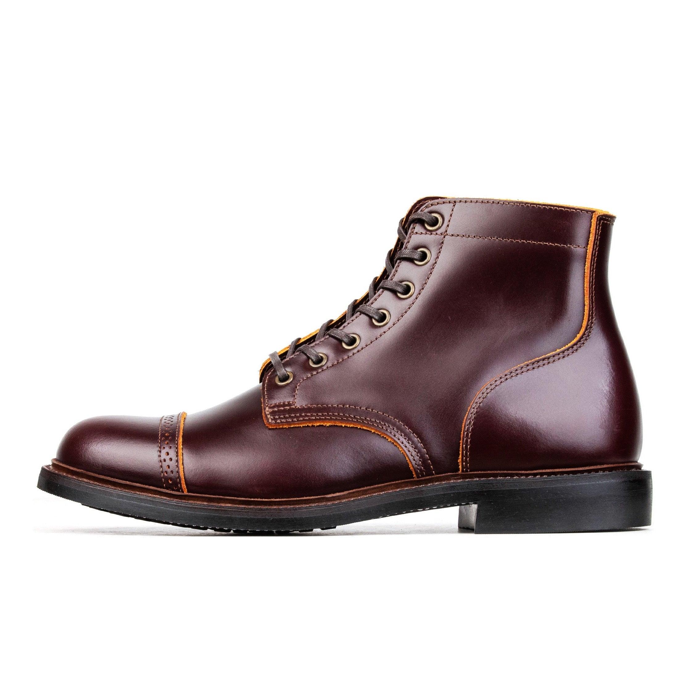 Captoe Commander Boot - luosjiet®boots -  Wine TeaCore Smooth Cowhide