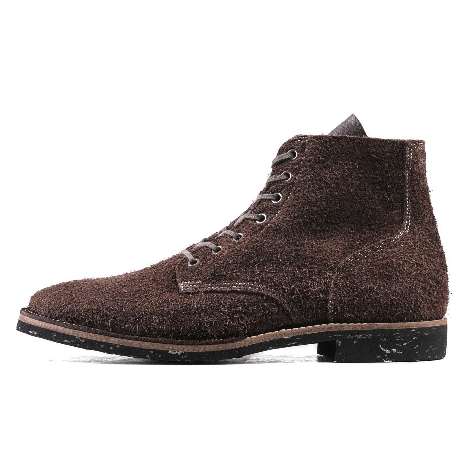 T.G.Escape Boondoker Boot - luosjiet®boots - Dark Brown Oiled Cowhide Reverse(Long hair)
