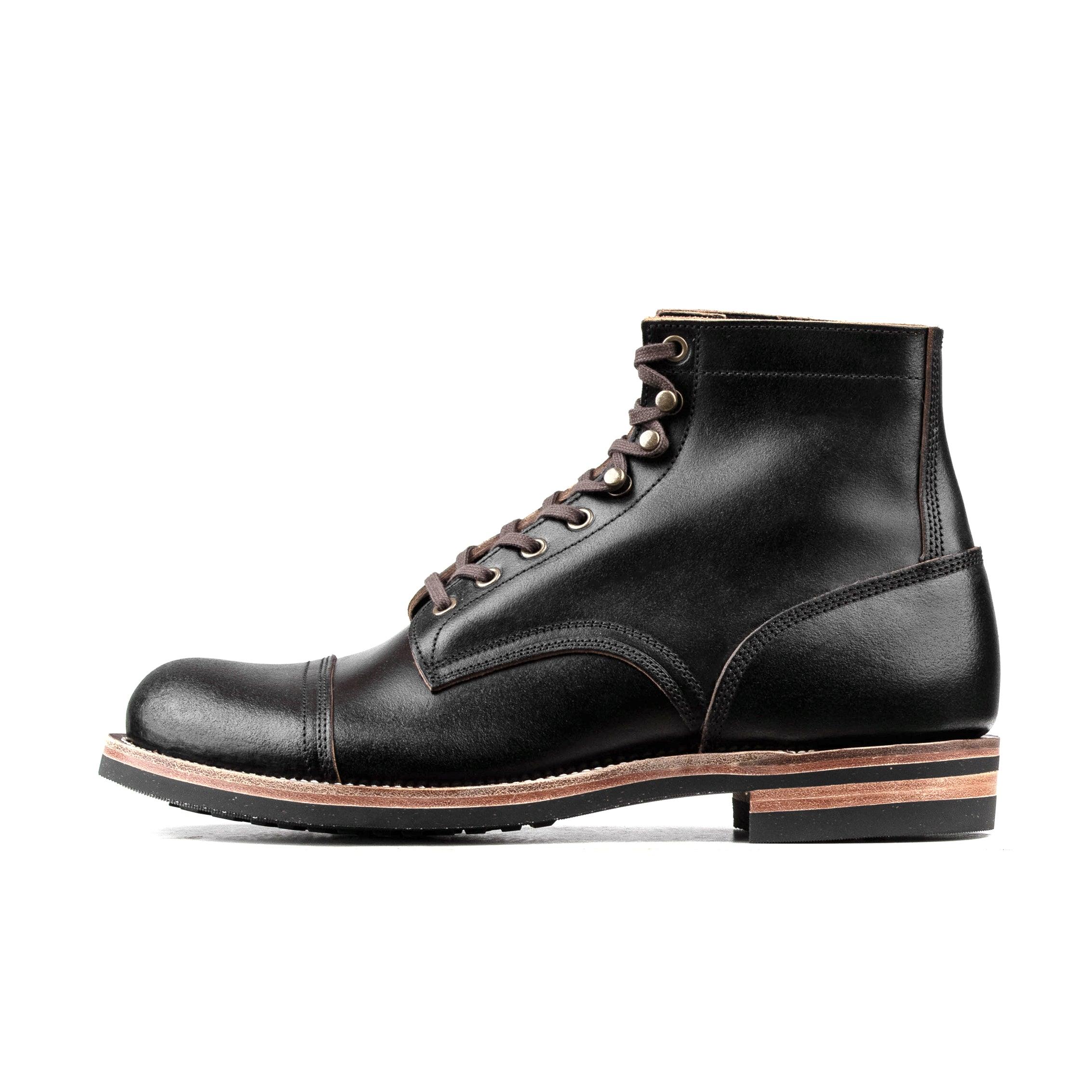 Munson CapToe Logging Boot -luosjiet®boots - Black Waxed Flesh