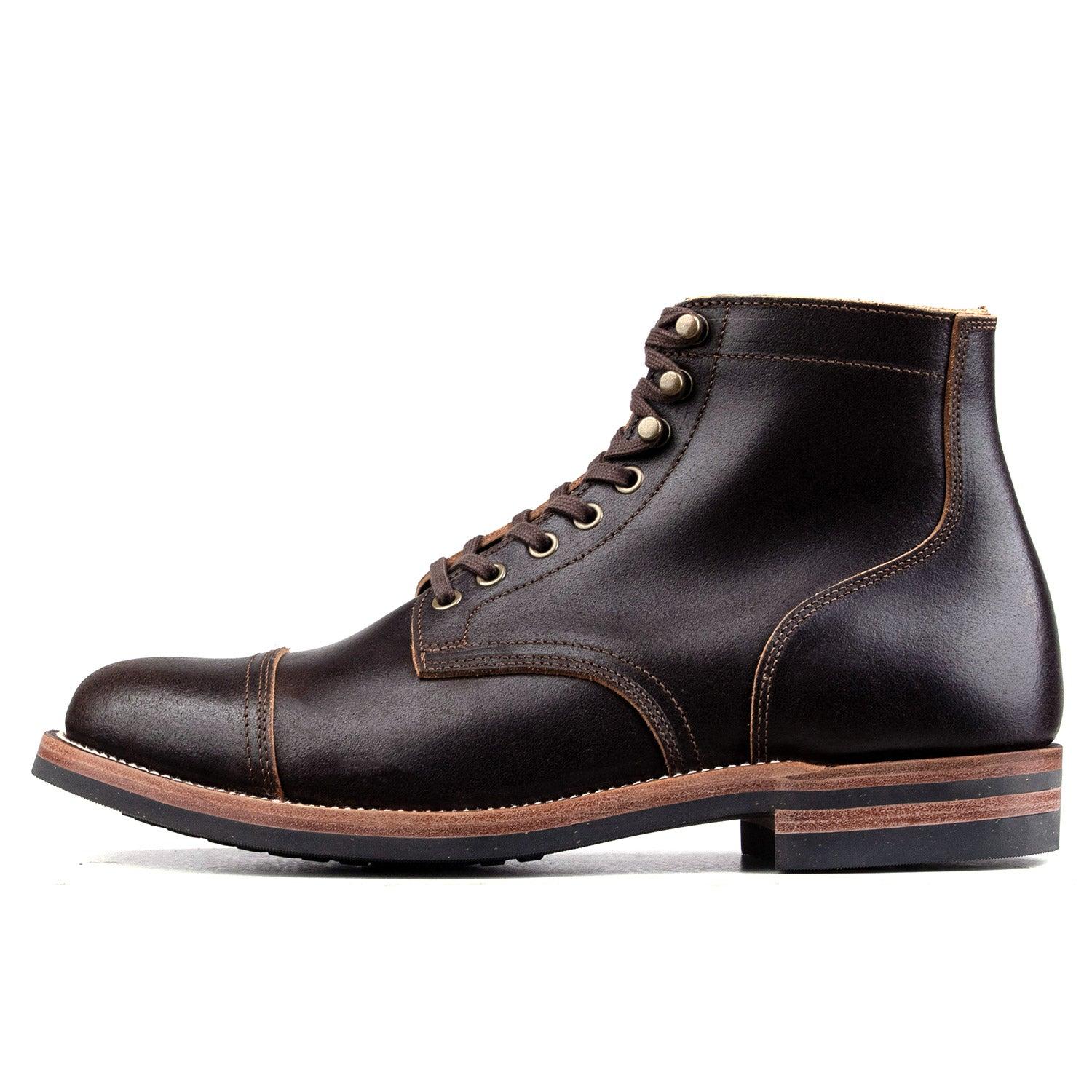 CapToe Service Boot -luosjiet®boots - Dark Brown Waxed Flesh