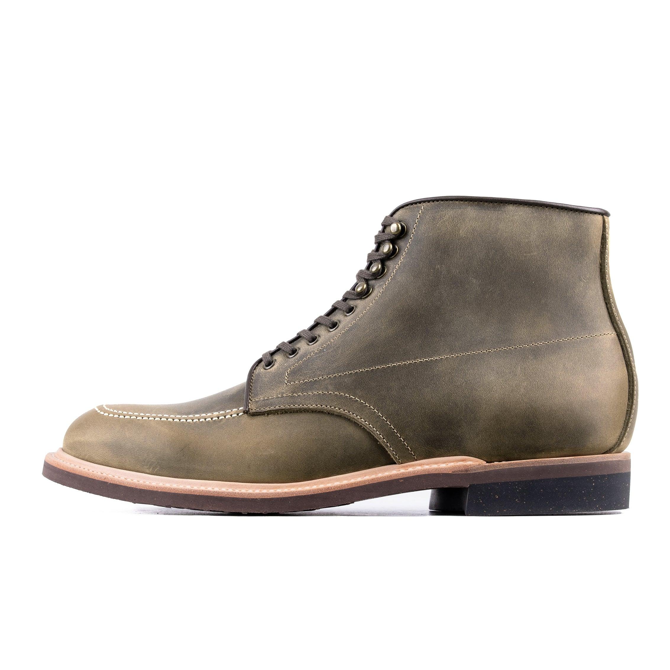Indiana MocToe Boot -luosjiet®boots - Olive oiled Nubuck(German）