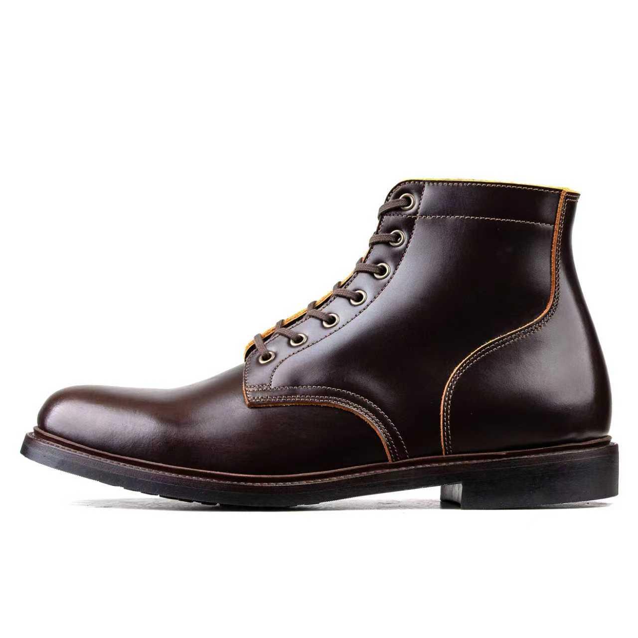 Plain Commander Boot - luosjiet®boots - Dark Brown TeaCore Smooth Cowhide