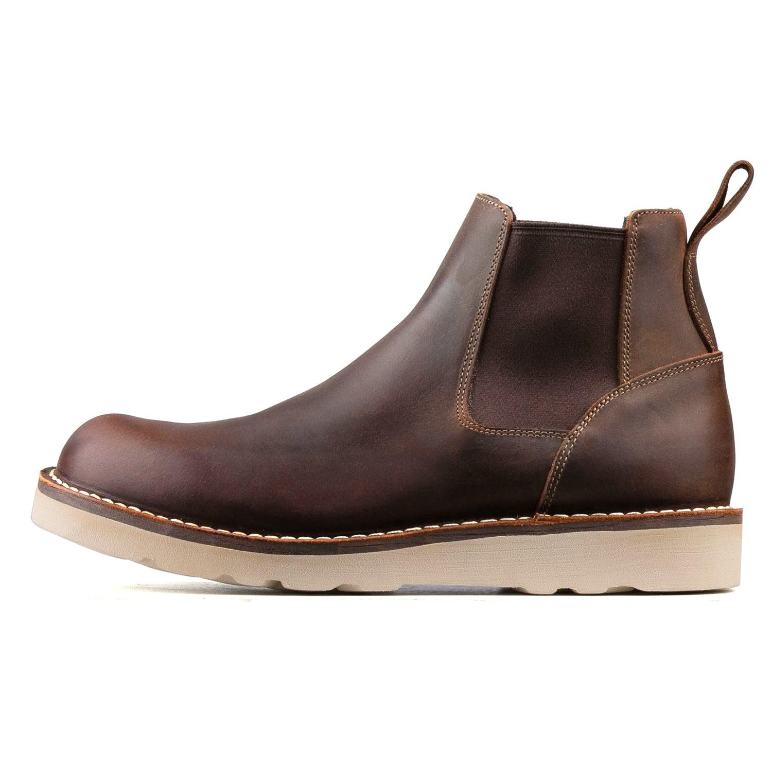 Akita Dog Chelsea Boot -luosjiet®boots - Crazy Horse Red Brown