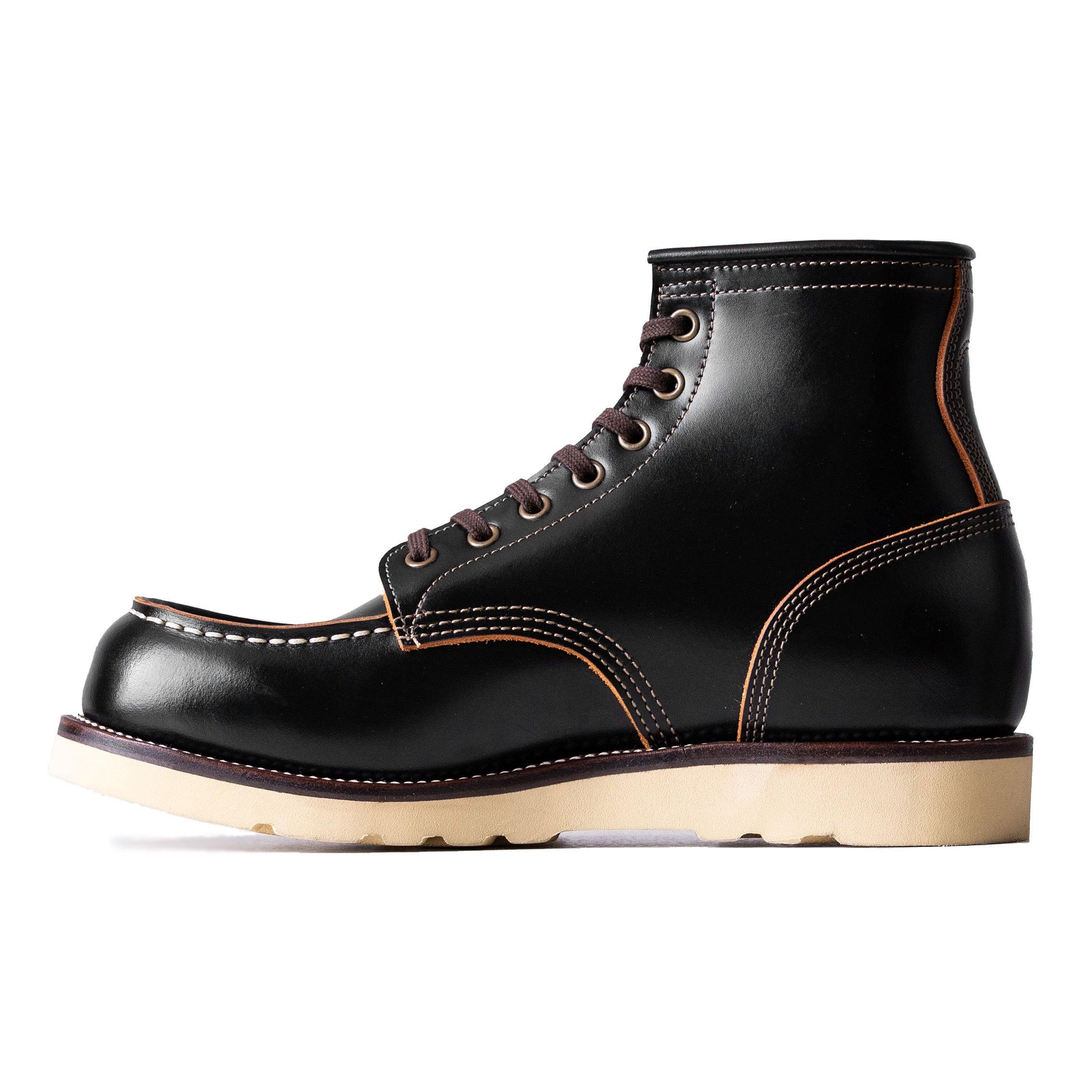 City MocToe Boot -luosjiet®boots - Black TeaCore Smooth Cowhide
