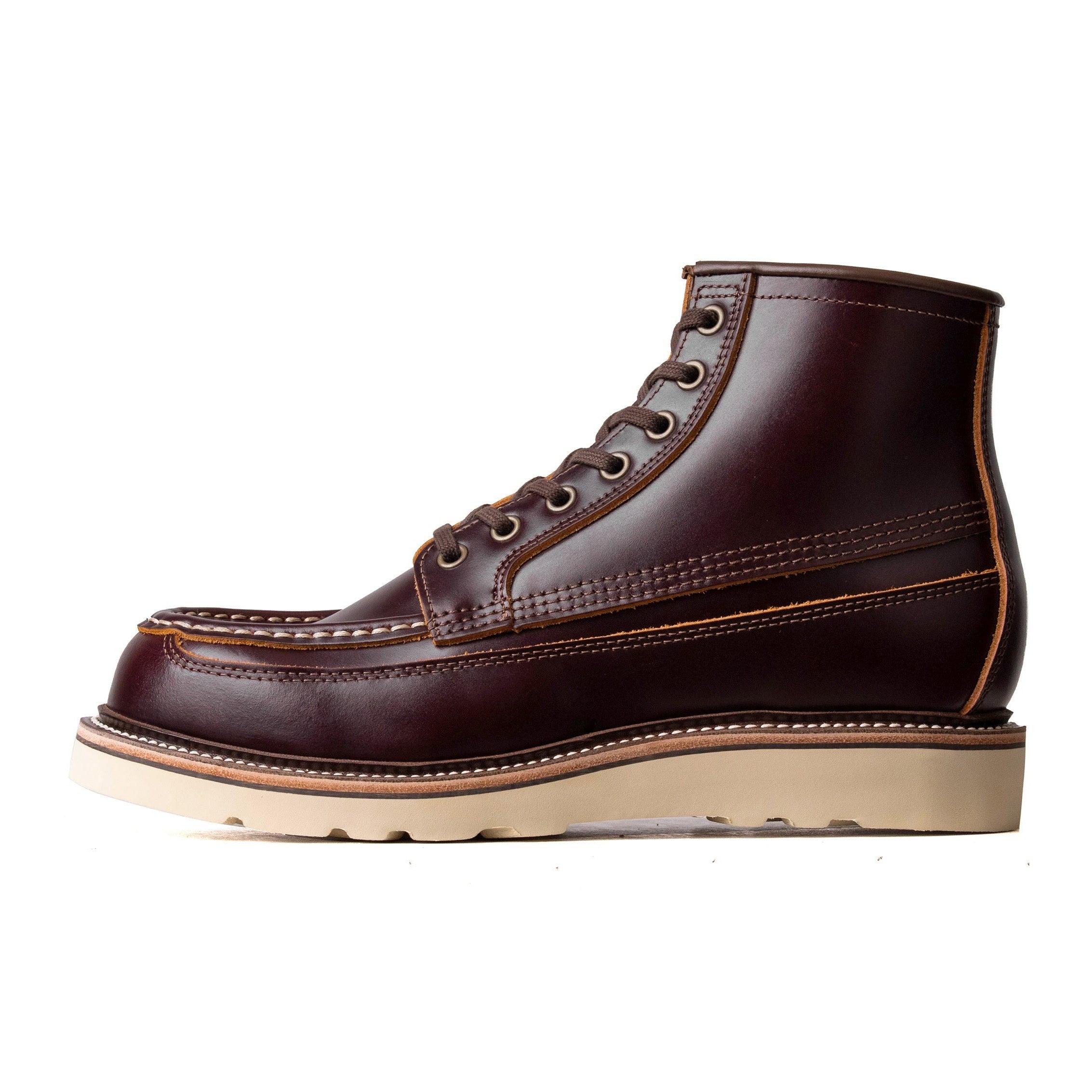 Rural MocToe Boot -luosjiet®boots - Wine TeaCore Smooth Cowhide