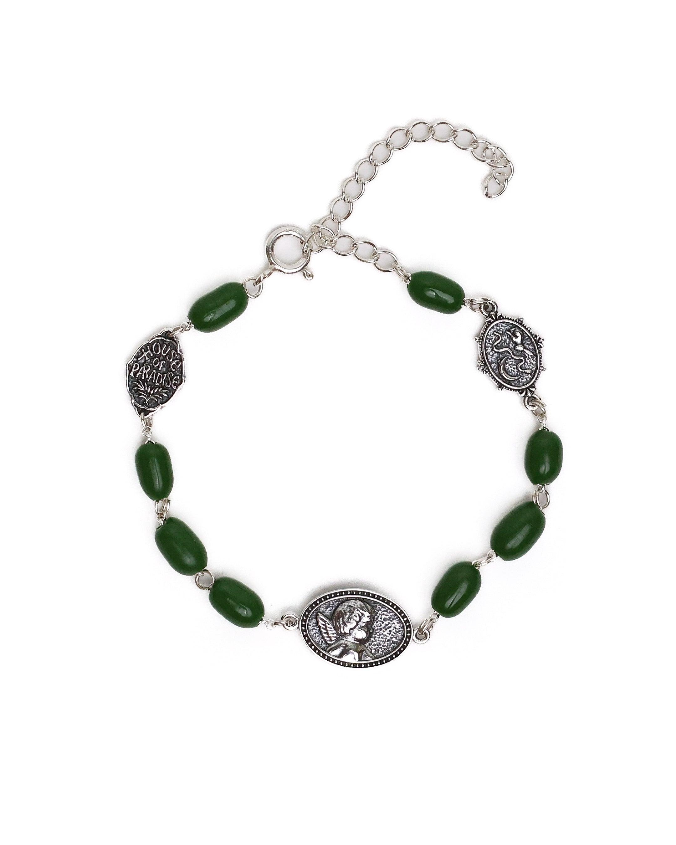 Camino Bracelet (Silver 925/Green Glass)