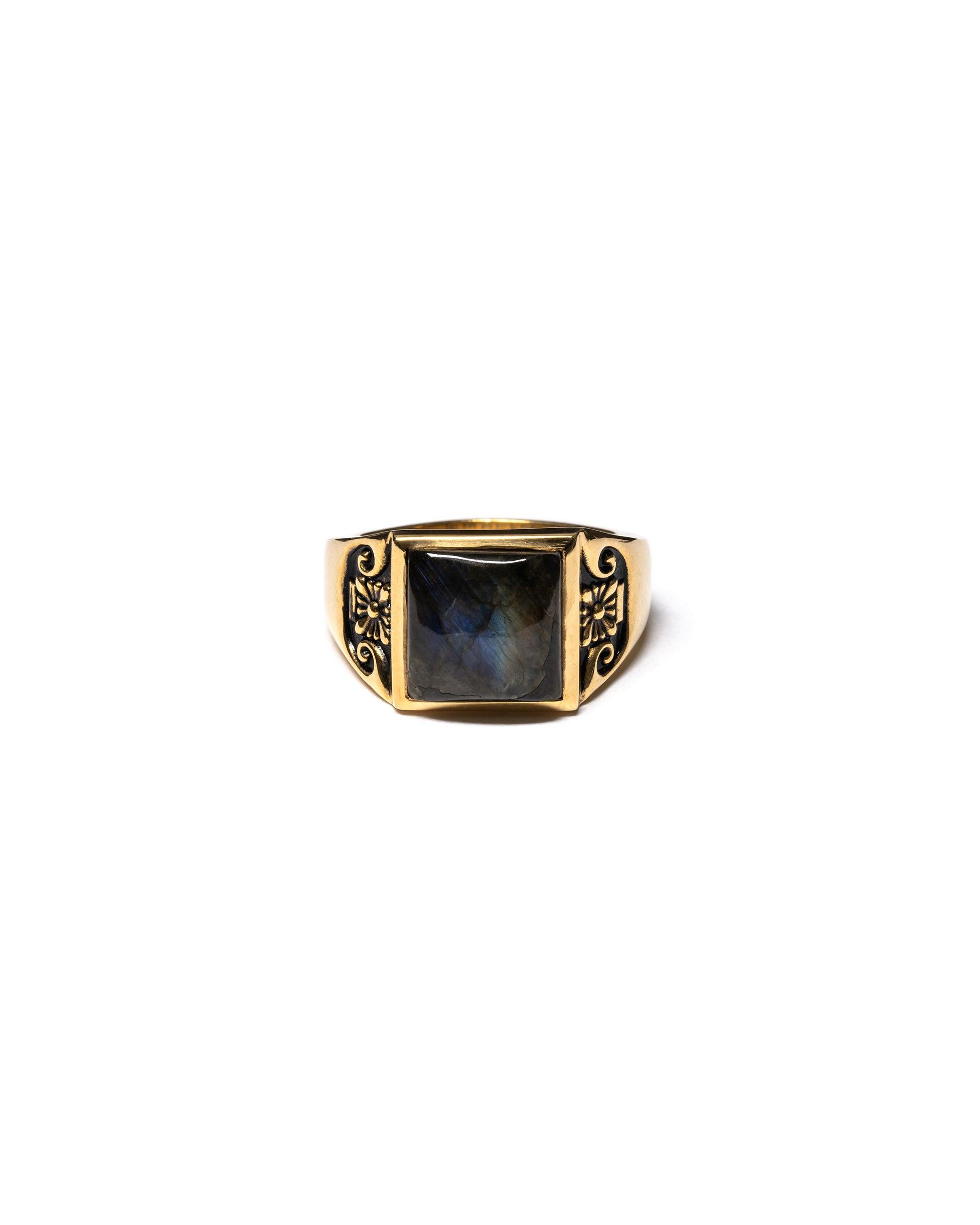 Collegiate Ring (14K Gold/Labradorite)