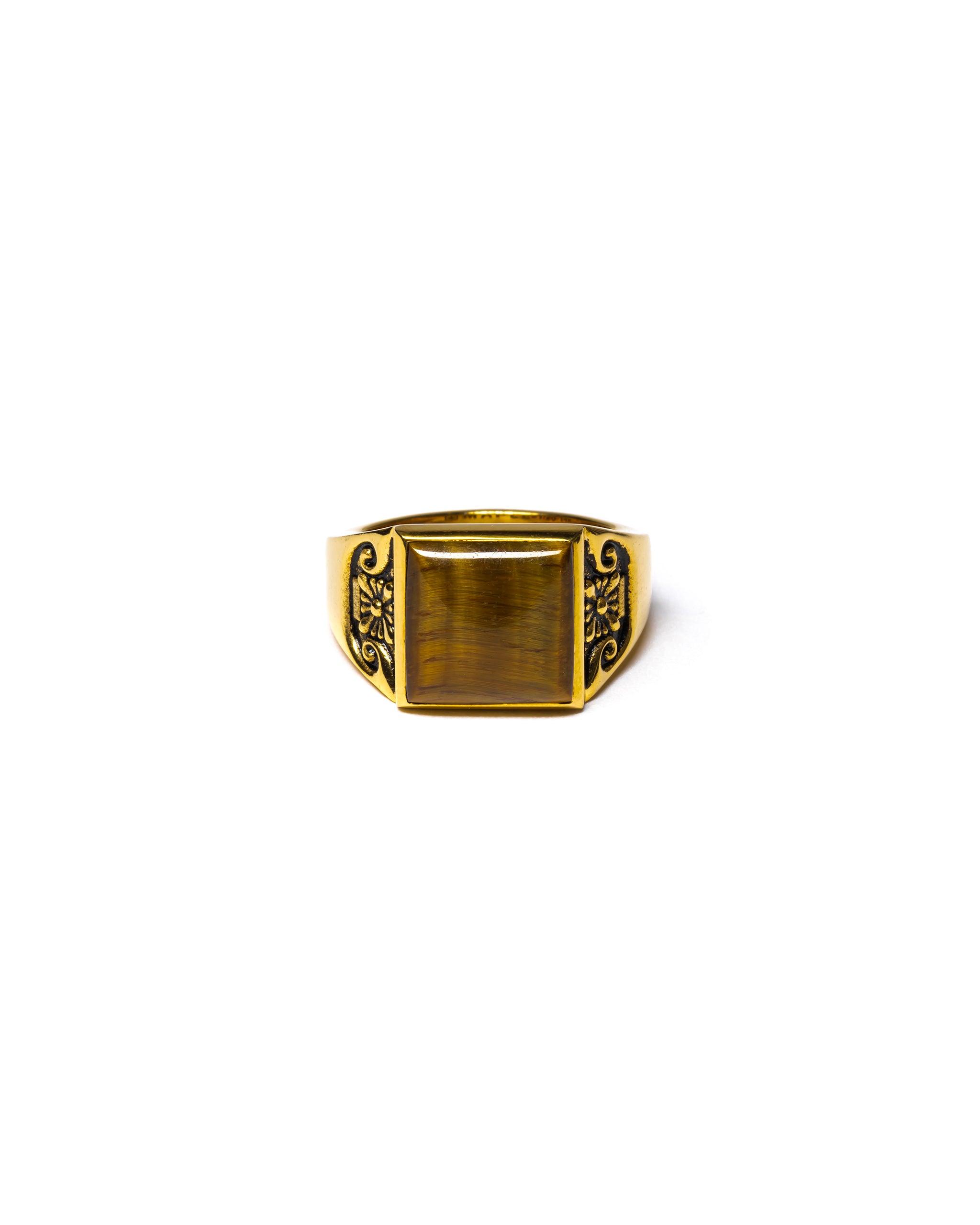 Collegiate Ring (14K Gold/Tiger Eye)